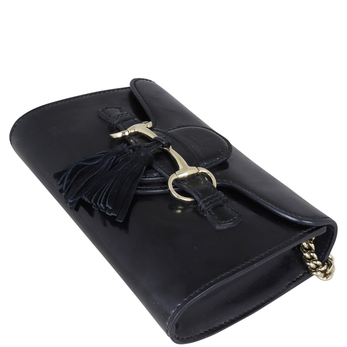 Gucci Emily Patent Mini Chain Shoulder Bag