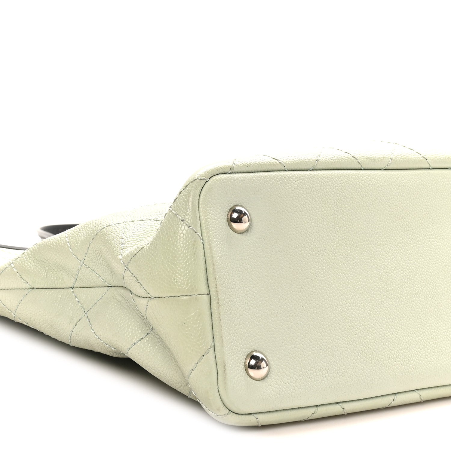 Grained Calfskin Shopping Fever Tote Green