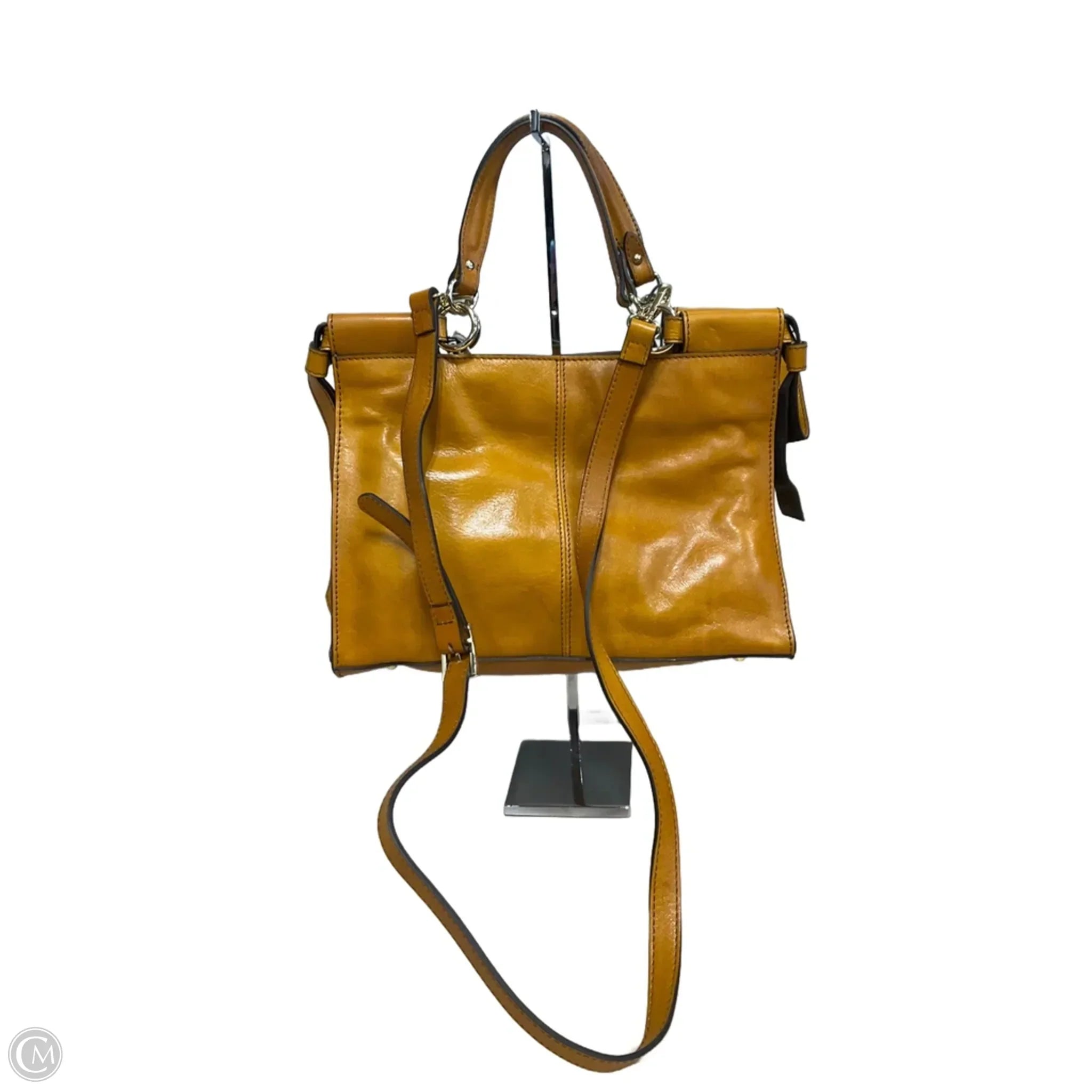 Handbag Leather By Clothes Mentor, Size: Medium