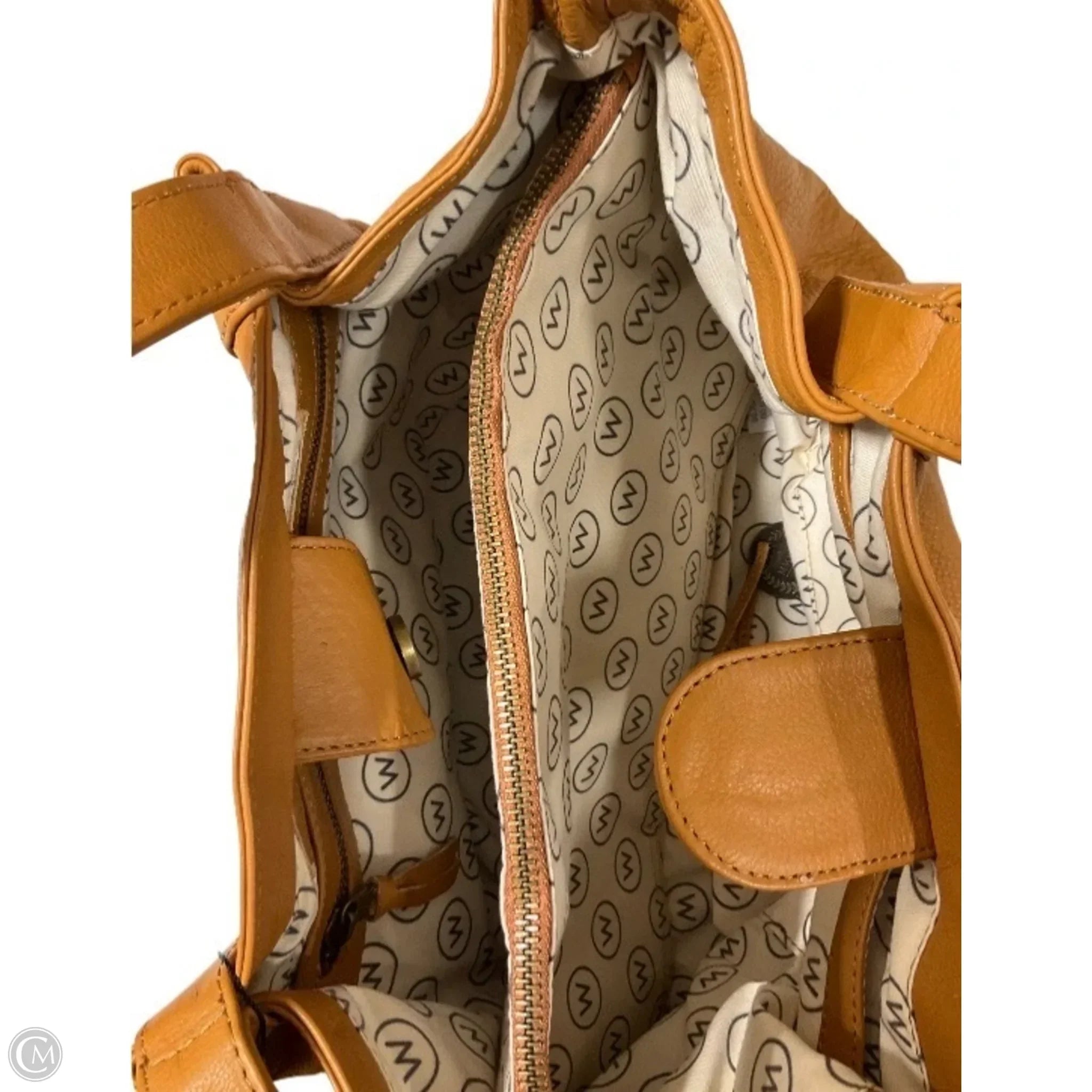 Handbag Leather By Cma, Size: Medium