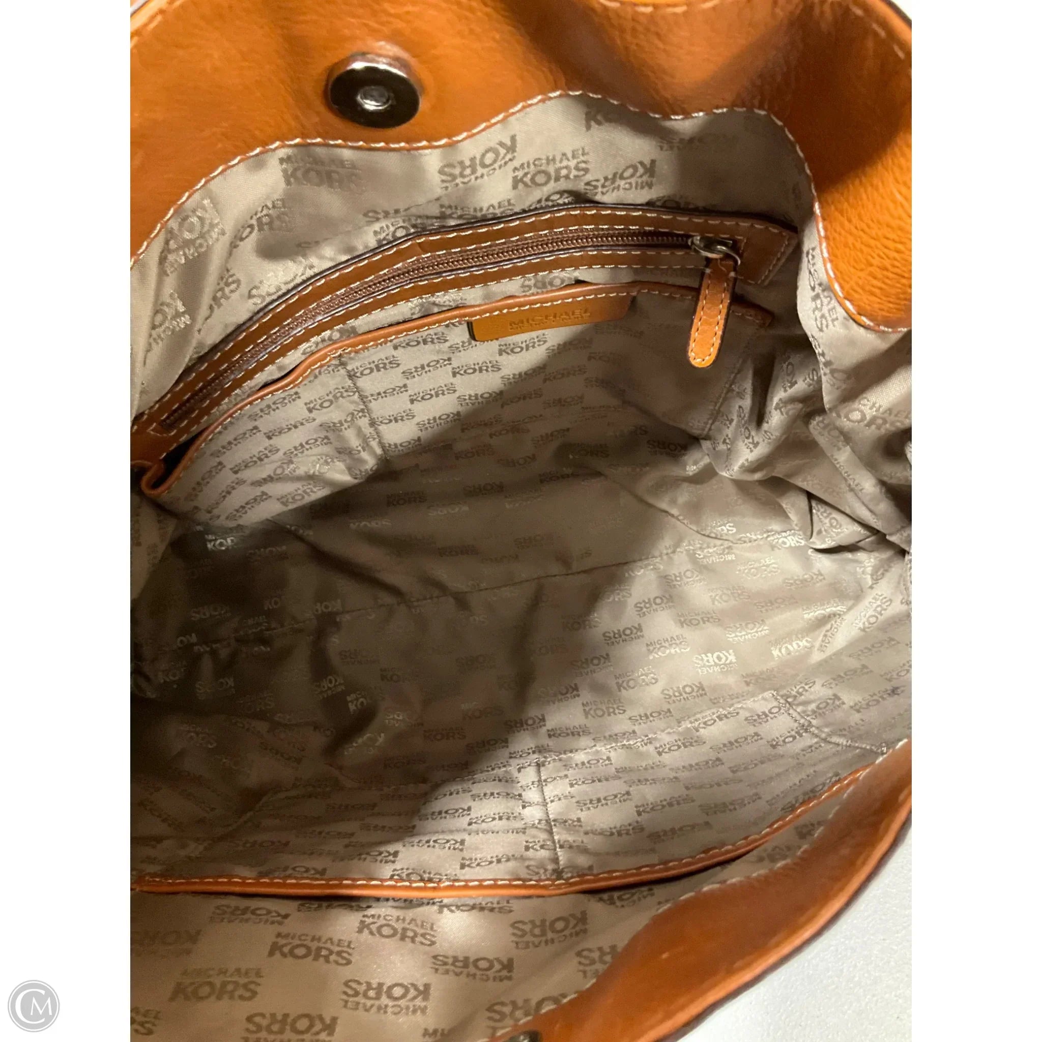 Handbag Leather By Michael By Michael Kors, Size: Large