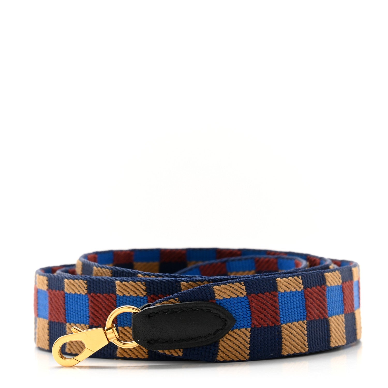 Toile Swift 25mm Maxi Quadrille Shoulder Strap Bleu Billard Biscuit Rouge H Black