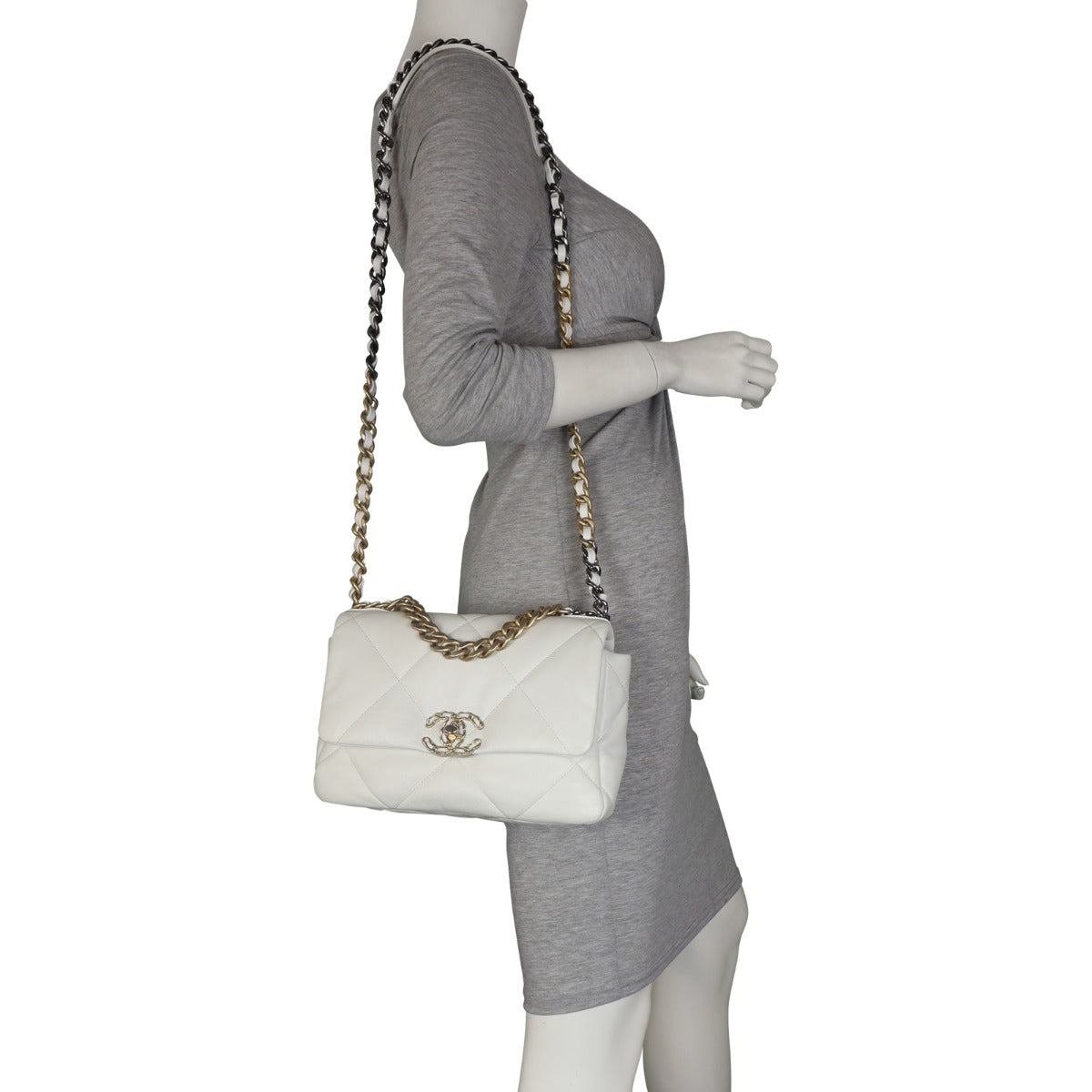 Chanel 19 Flap Bag Medium | White