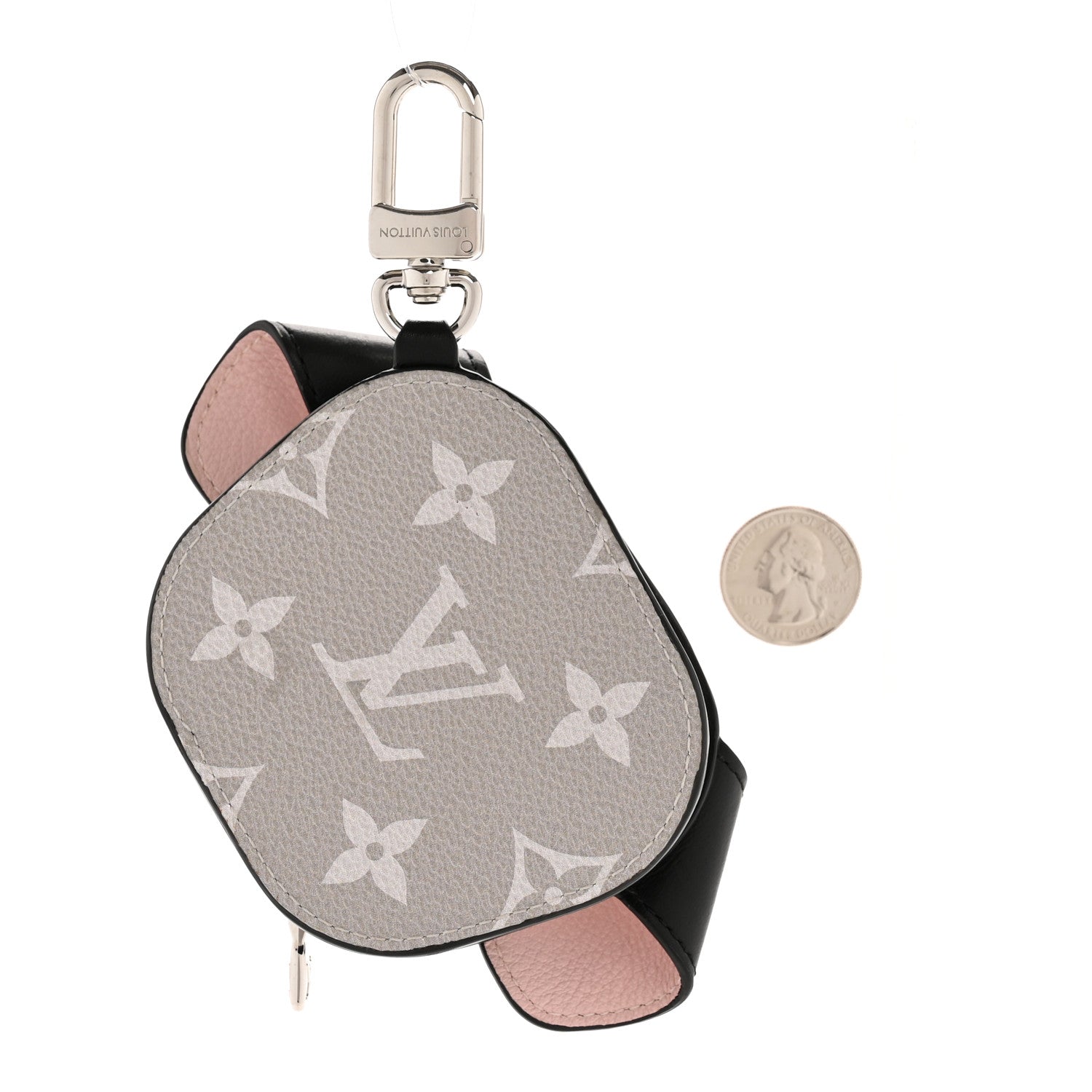 Monogram Dog Bag Bag Charm Key Holder Black