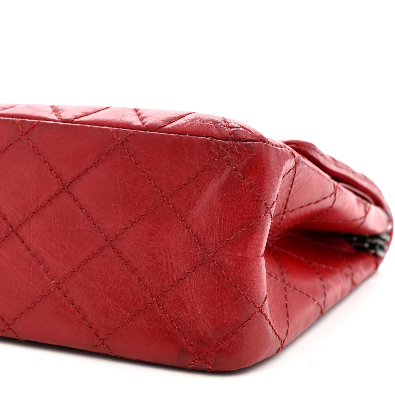 Aged Calfskin Quilted 2.55 Reissue 226 Flap Red
