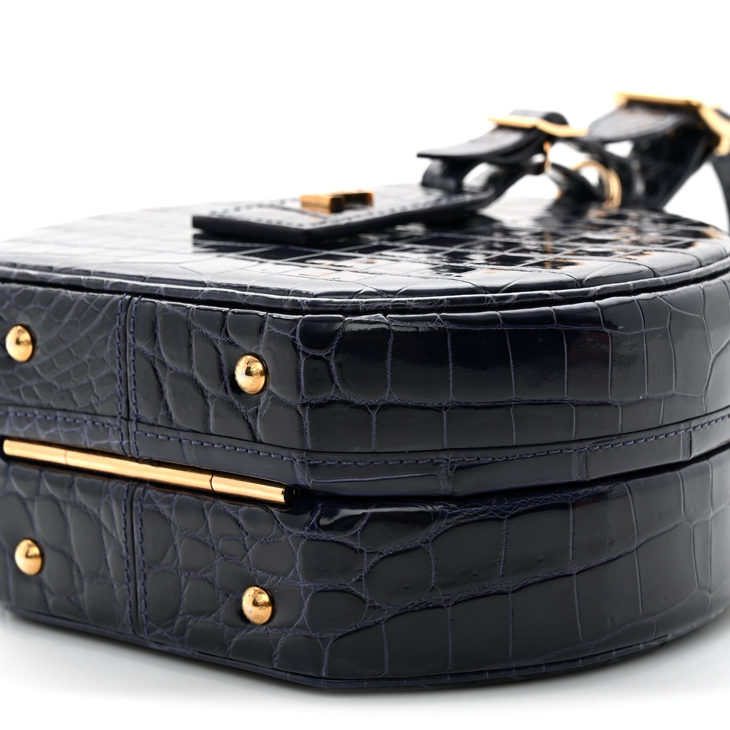 Crocodile Petite Boite Chapeau Navy