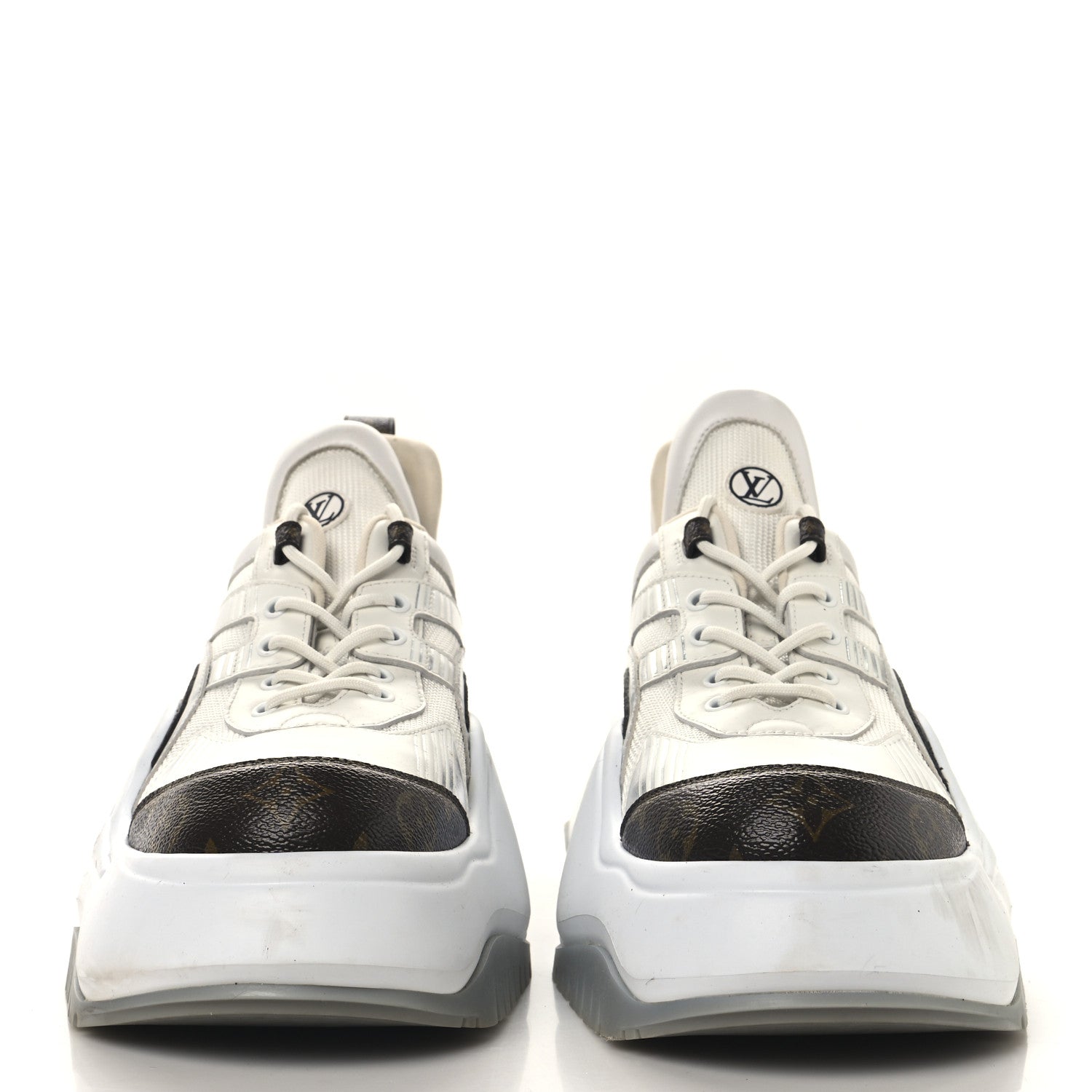 Calfskin Monogram Mens LV Archlight 2.0 Platform Sneakers 9 White
