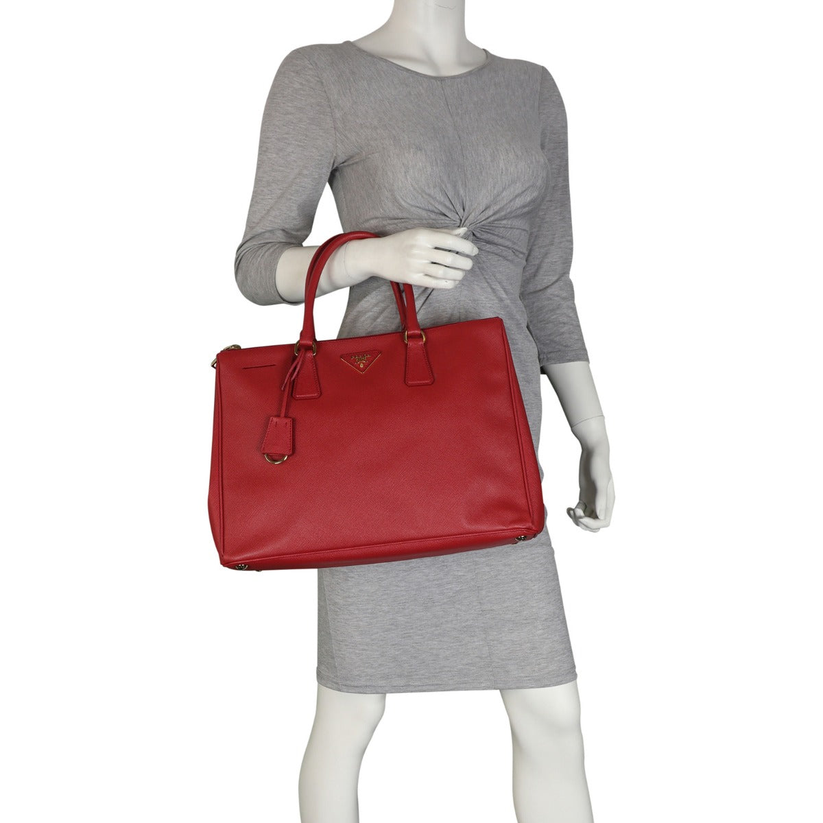 Prada Saffiano Lux Galleria Double Zip Tote Large