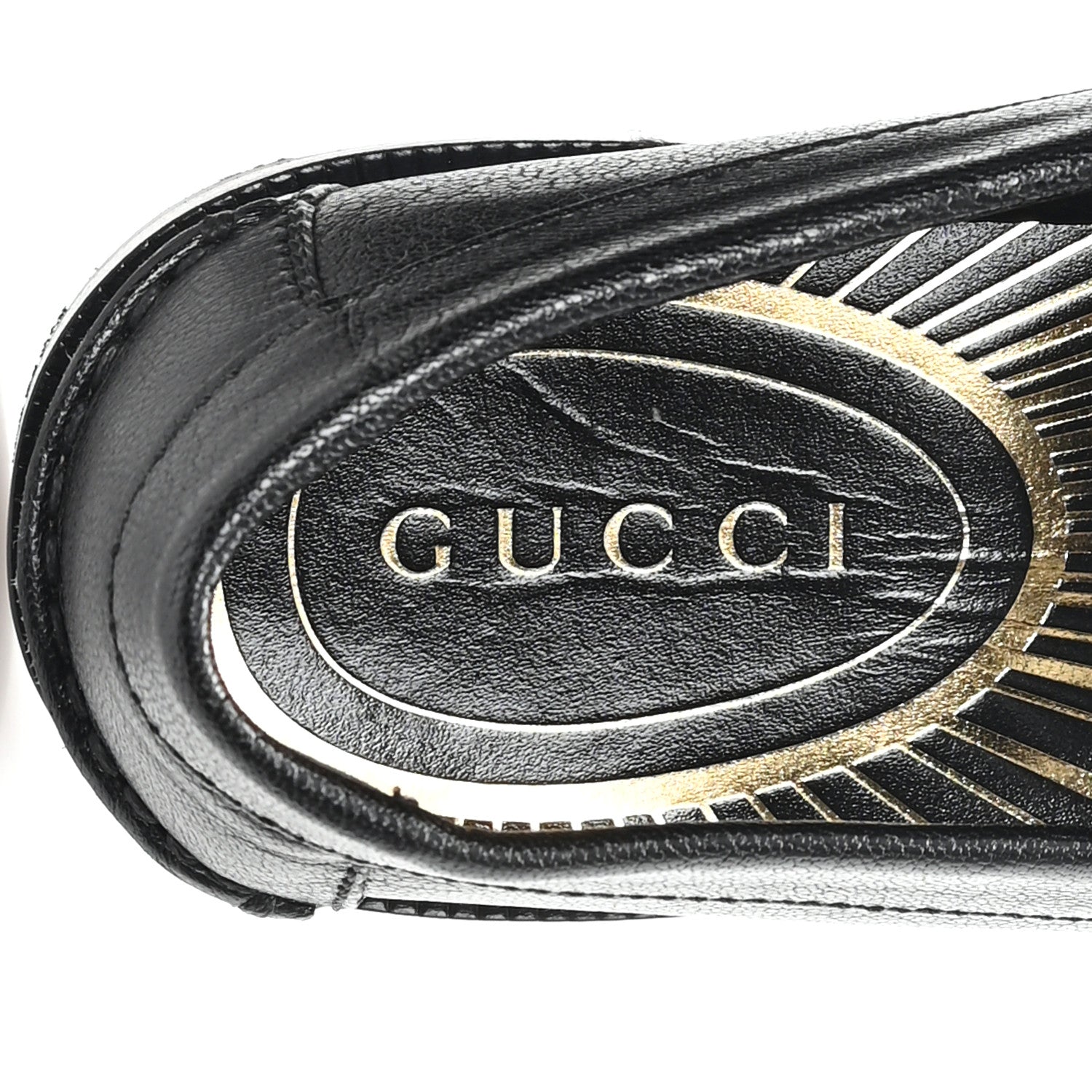 Goatskin Womens Logo 15mm Loafers 35.5 Black