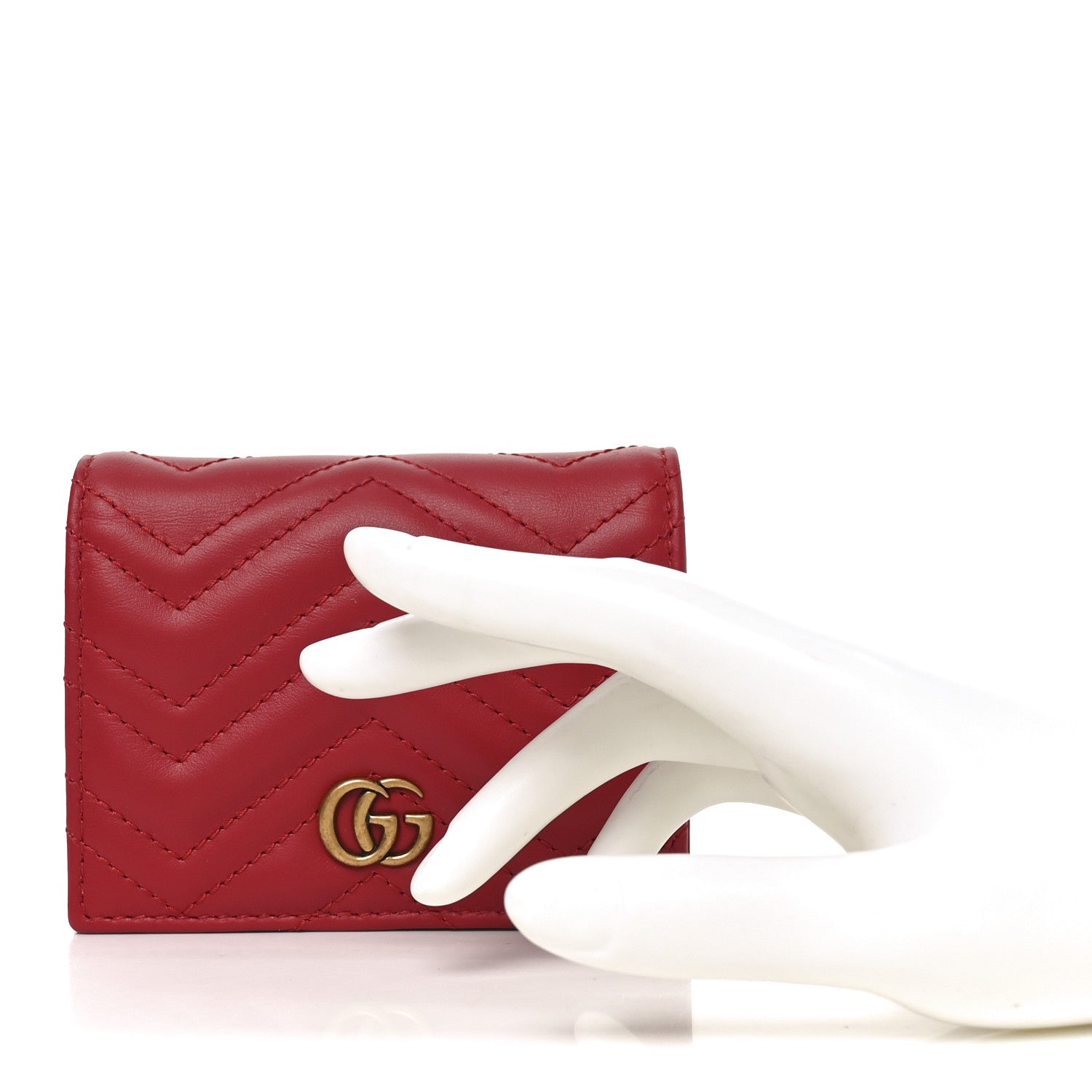 Calfskin Matelasse GG Marmont Card Case Wallet