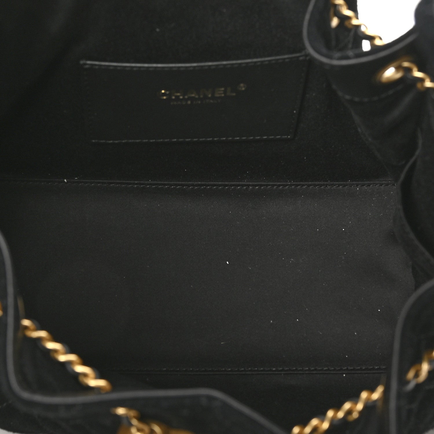 Suede Quilted Small Chanel 25 Handbag Black