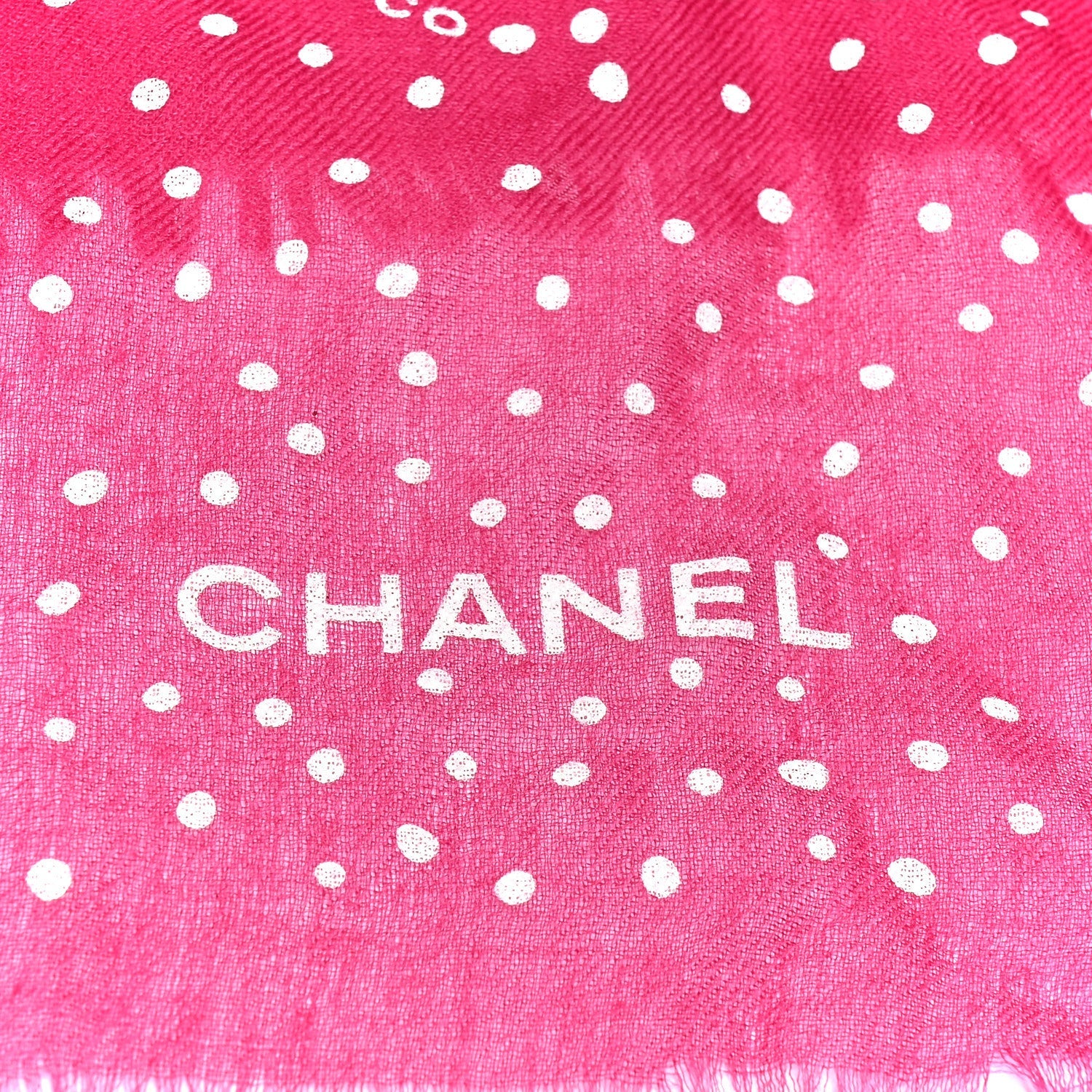 Cashmere CC Polka Dot Fringe Stole Burgundy White