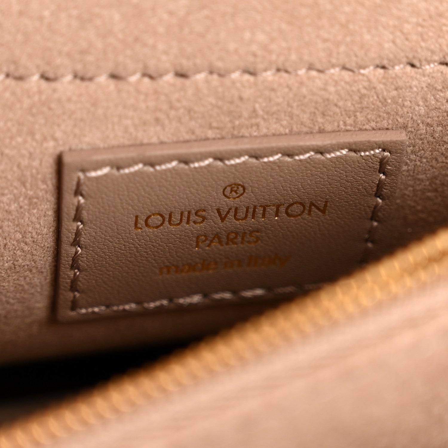 Calfskin LV New Wave Chain Bag Taupe
