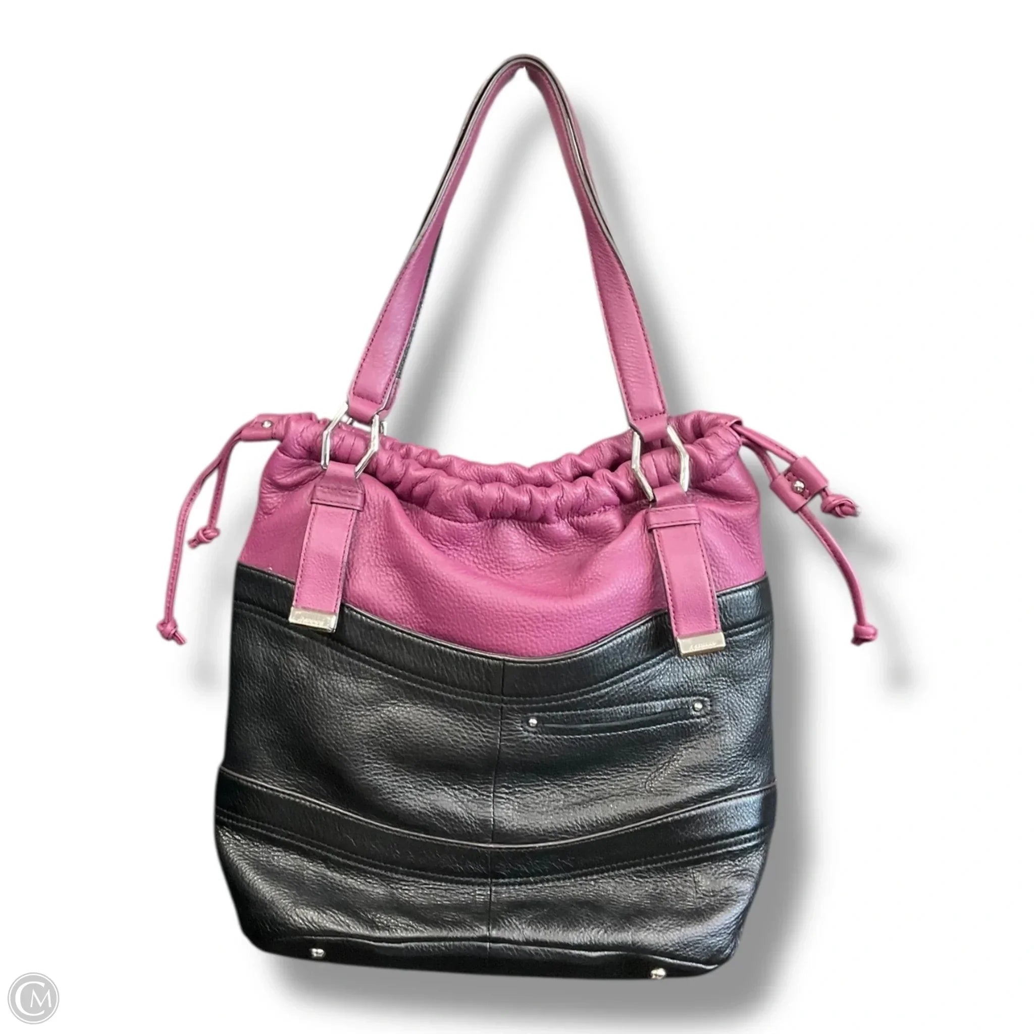 Handbag Leather By Makowsky, Size: Medium