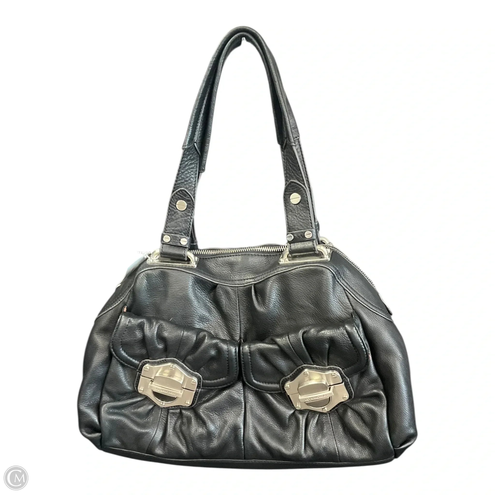 Handbag Leather By Makowsky, Size: Medium