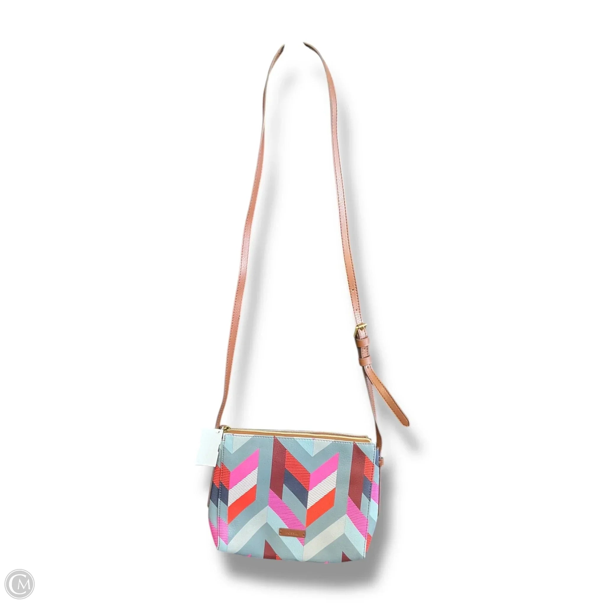 Crossbody Leather By Fossil, Size: Small