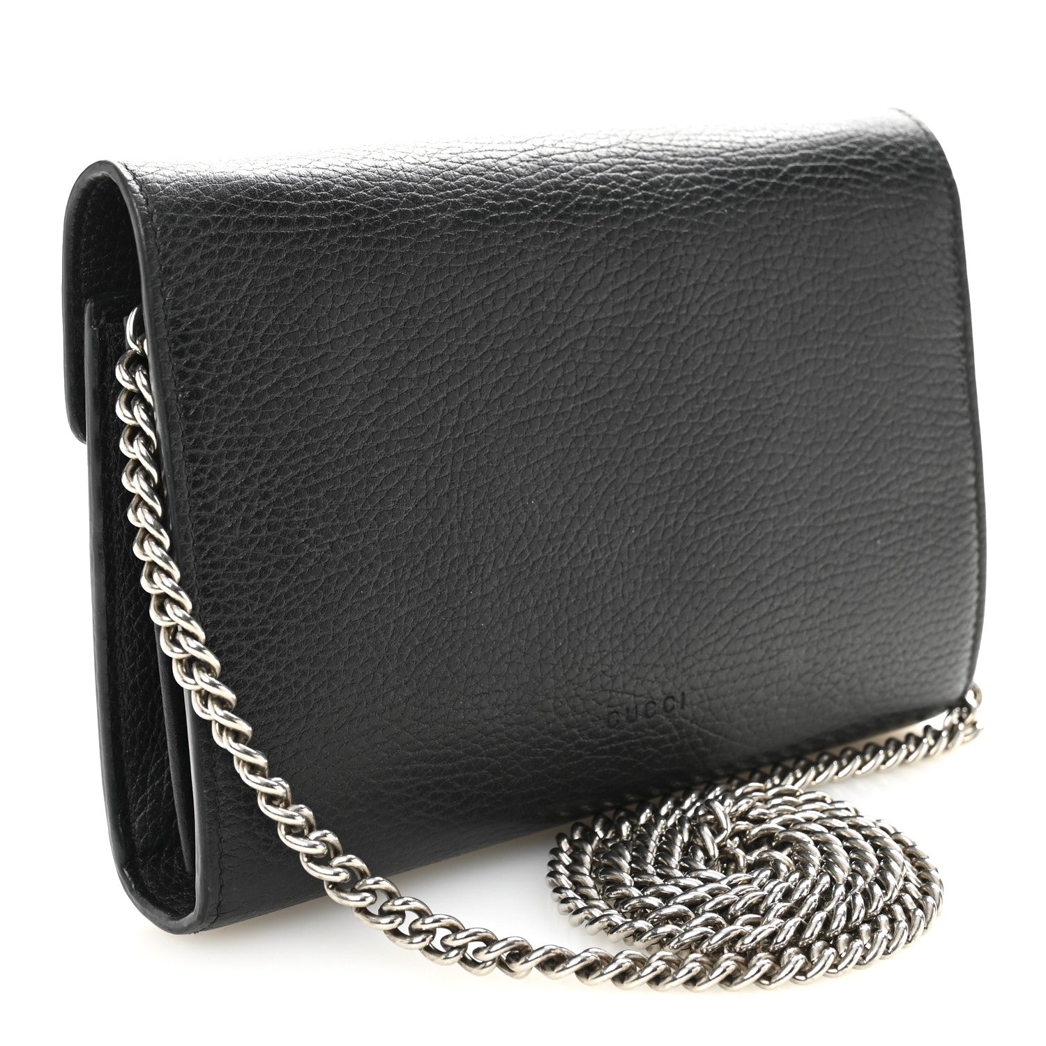 Calfskin Mini Dionysus Chain Wallet Black