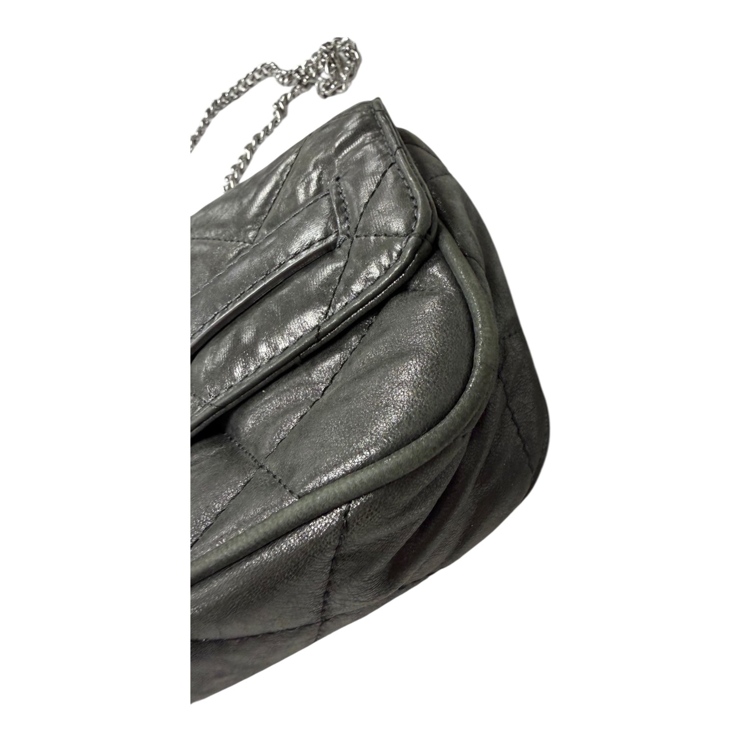 Crossbody Designer By Michael Kors In Silver, Size:Medium