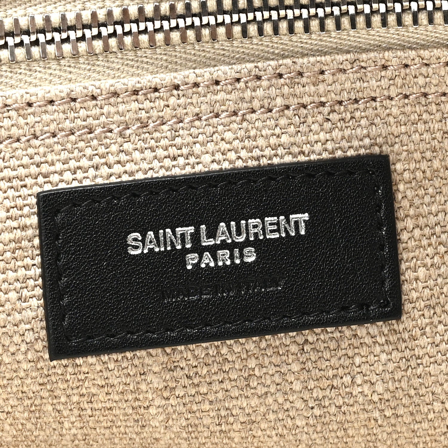 Linen Calfskin Rive Gauche Tote Optic White