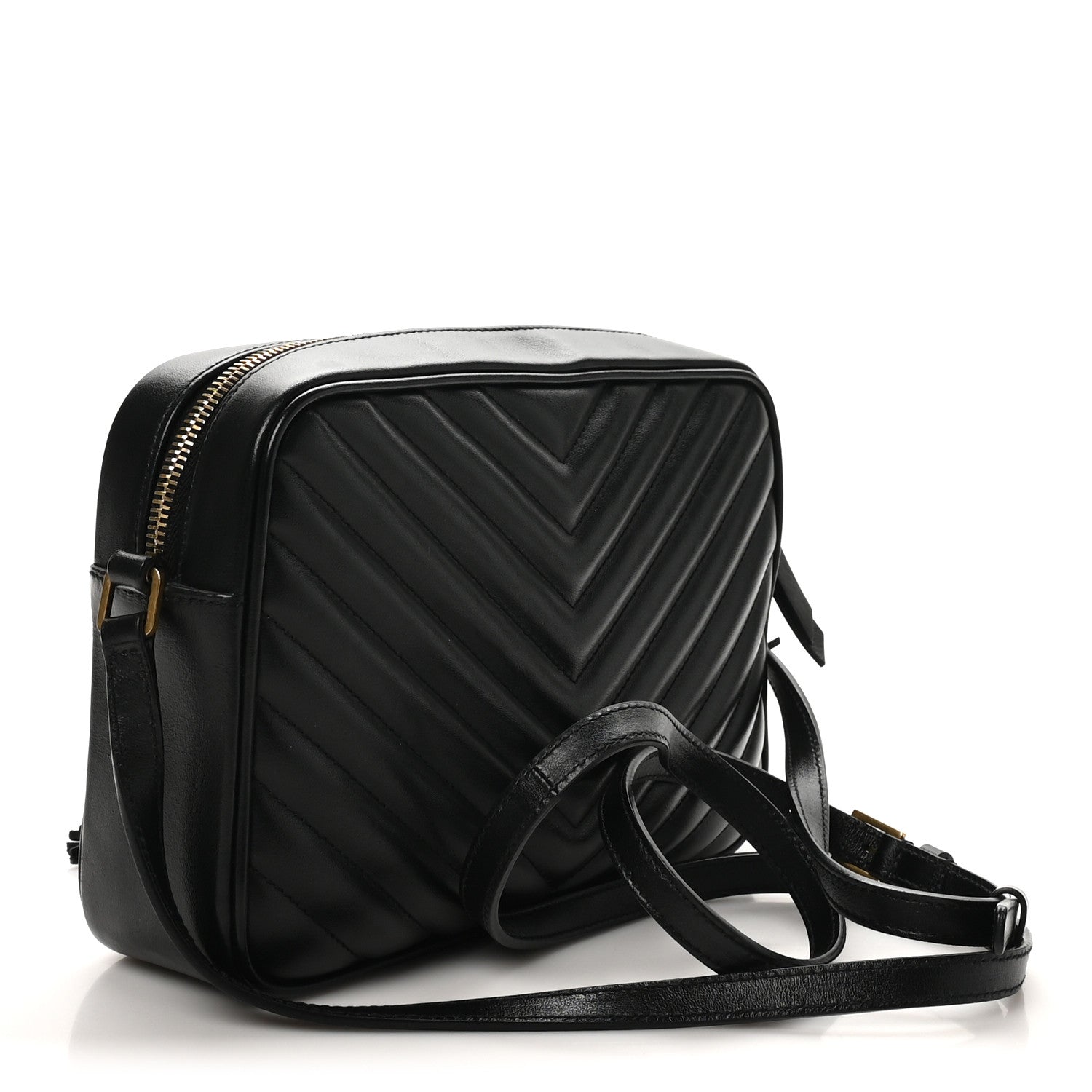Calfskin Matelasse Monogram Lou Camera Bag Black