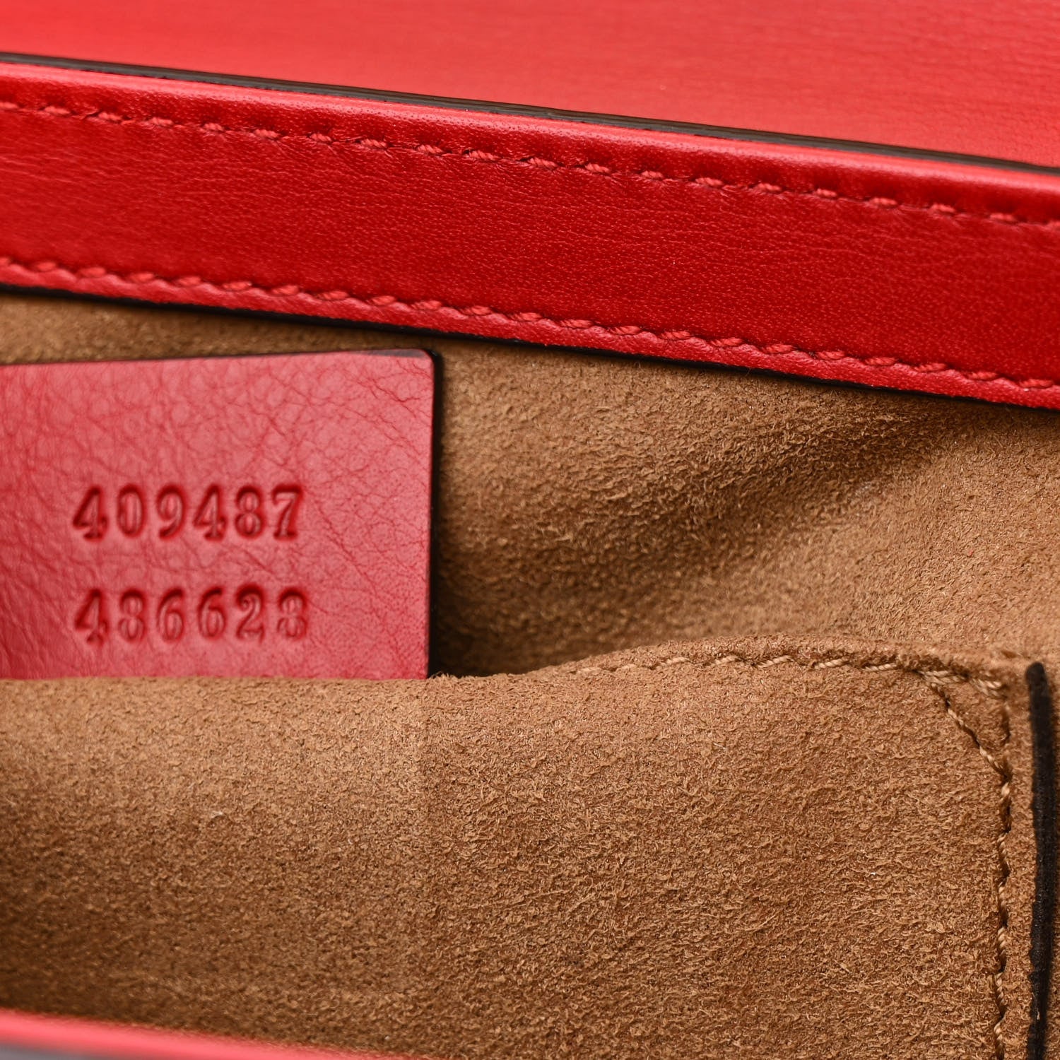 Calfskin Small Padlock Shoulder Bag New Rosette Hibiscus Red