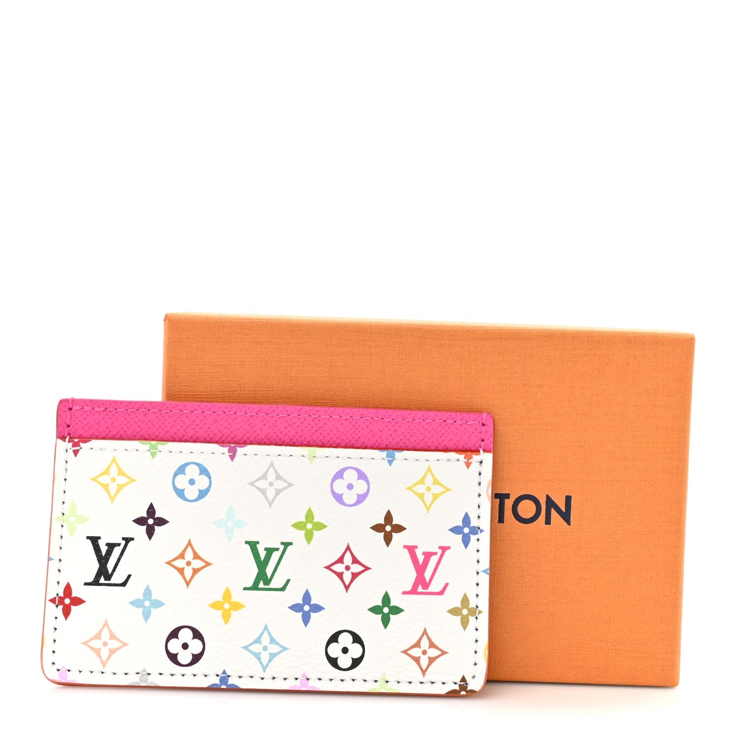 LV X TM Monogram Multicolor Card Holder Kawaii Pink