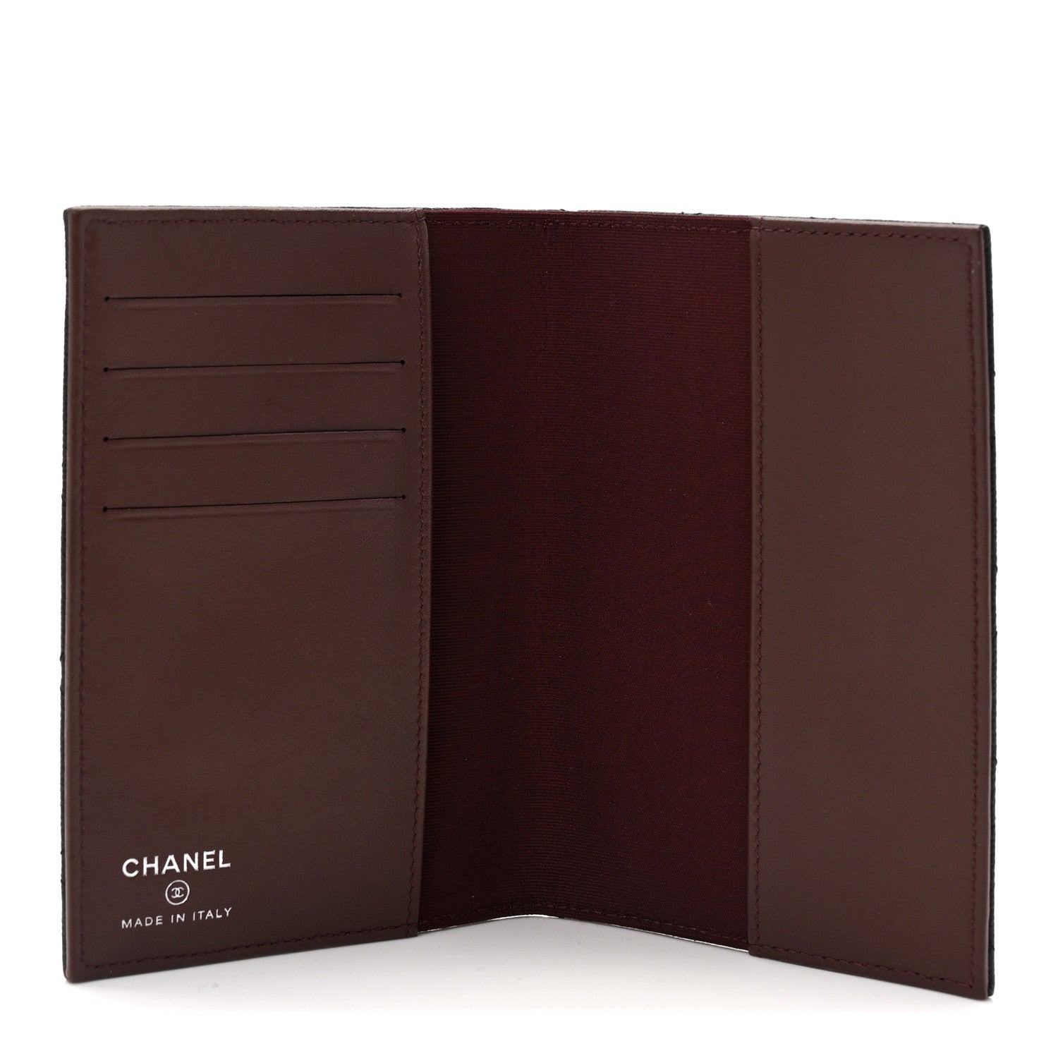 Caviar Quilted Passport Holder Black