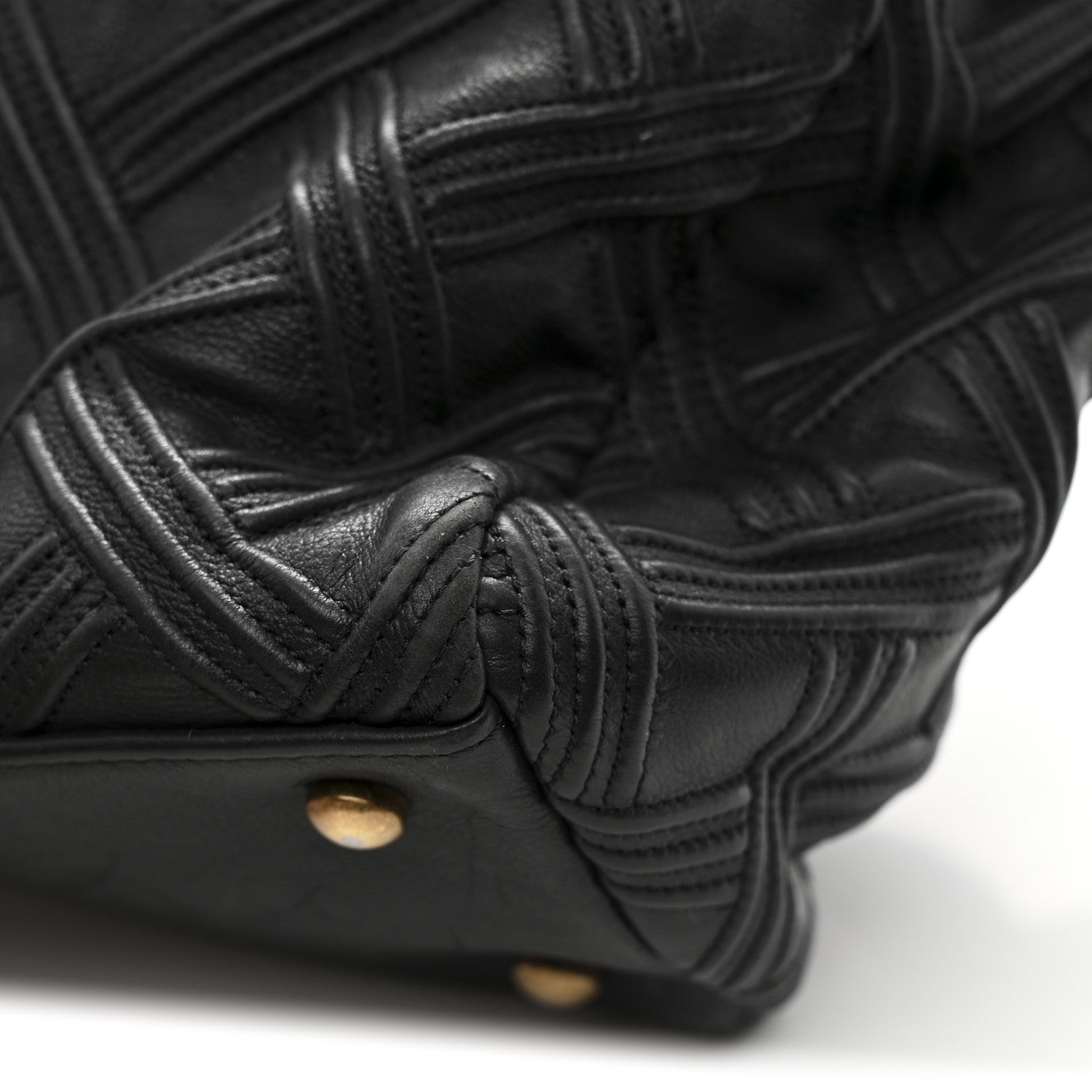Calfskin Large Retro Girl Shopping Tote Black