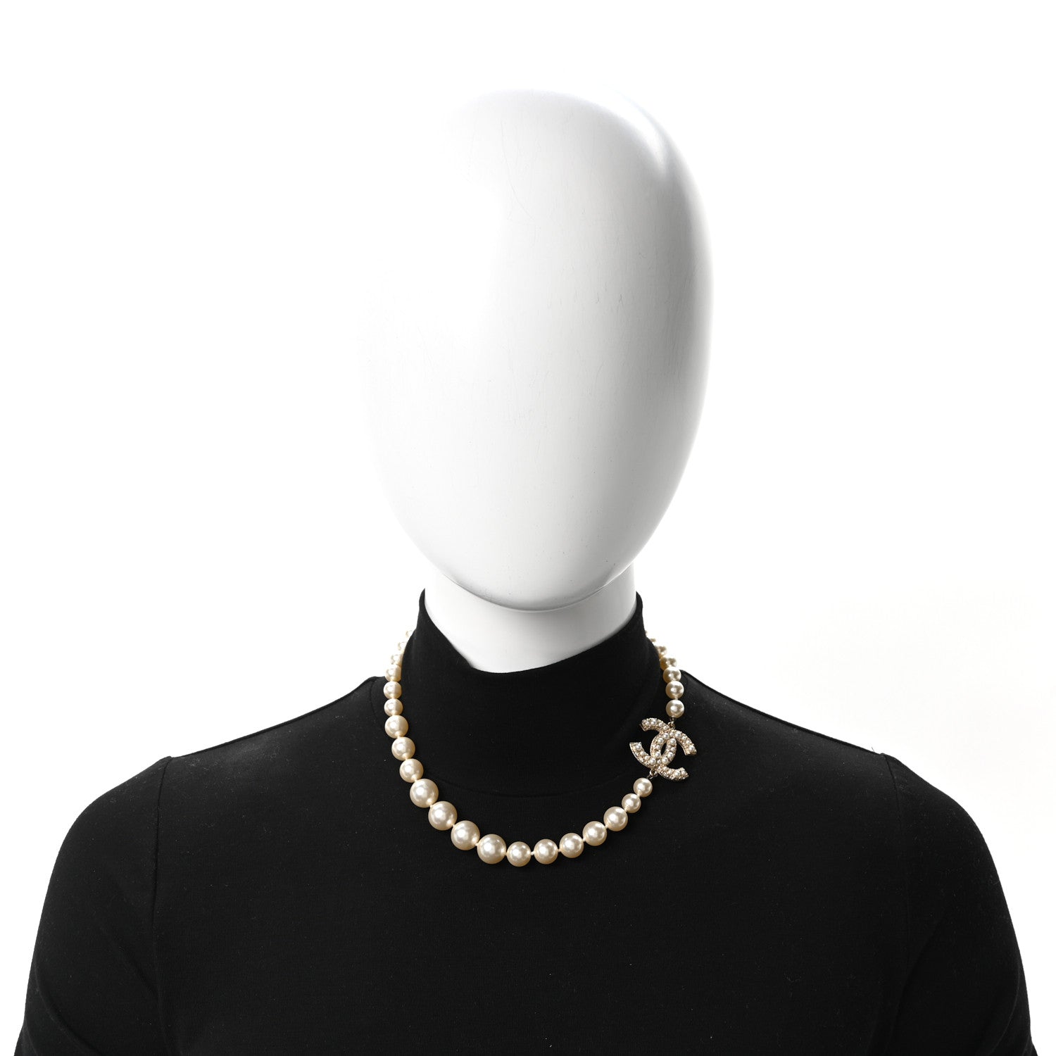 Pearl CC 100th Anniversary Necklace Light Gold