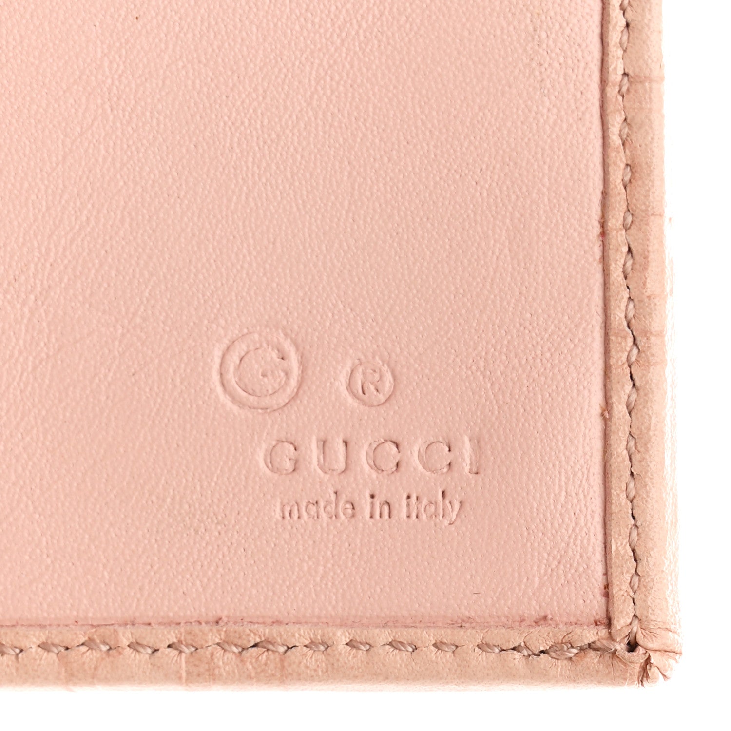Guccissima Horsebit Clip Wallet Pink