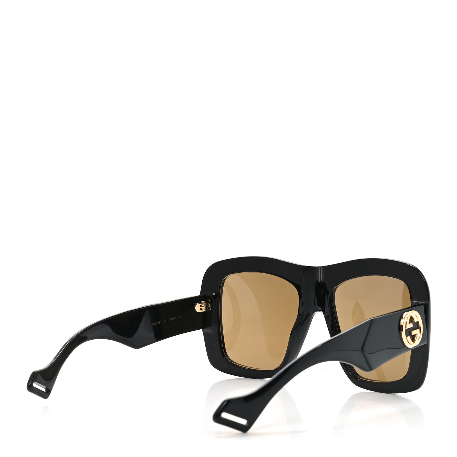 Acetate Square Frame Sunglasses GG0498S Black