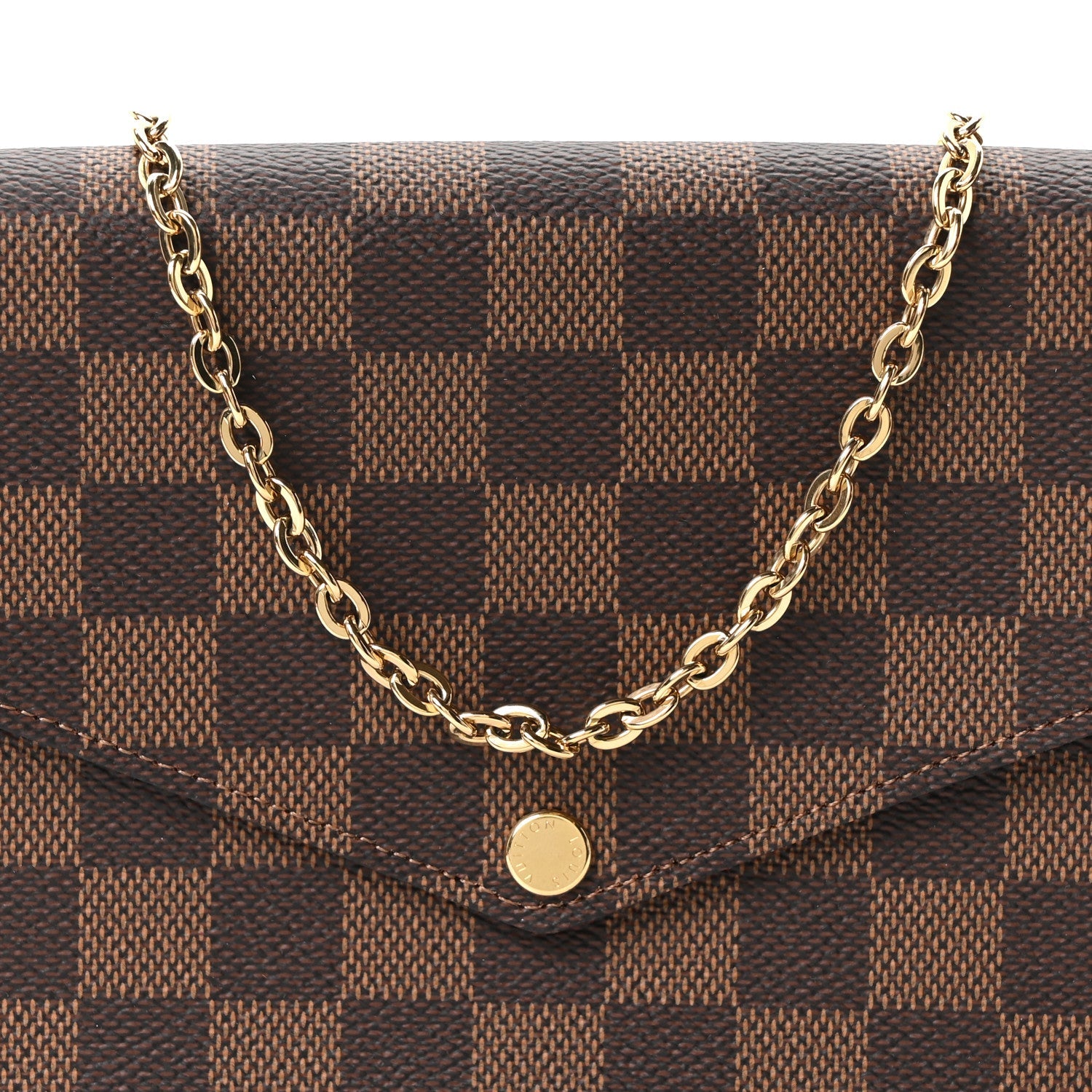 Damier Ebene Pochette Felicie Chain Wallet
