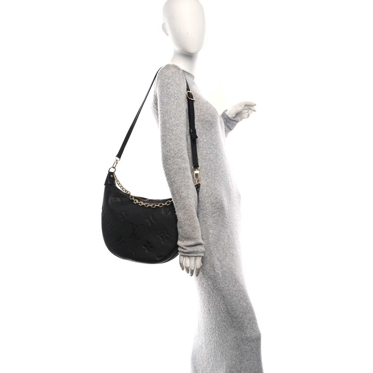 Empreinte Monogram Giant Loop Hobo Black