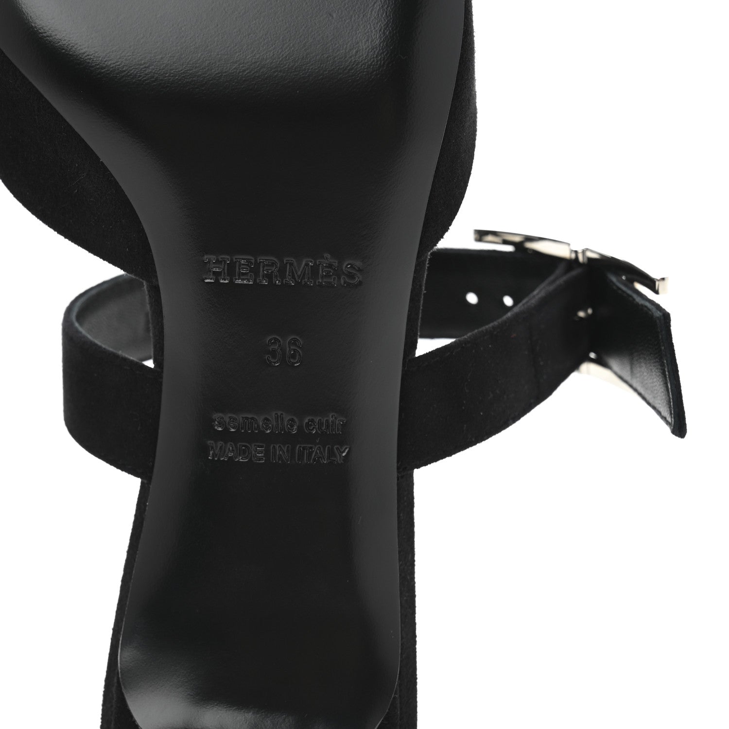 Suede Goatskin Blink Mules 36 Black
