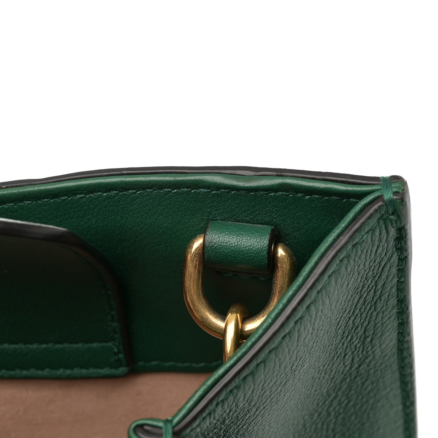 Wonka Grain Calfskin Small Diana Tote Bag Green Yellow Fluo