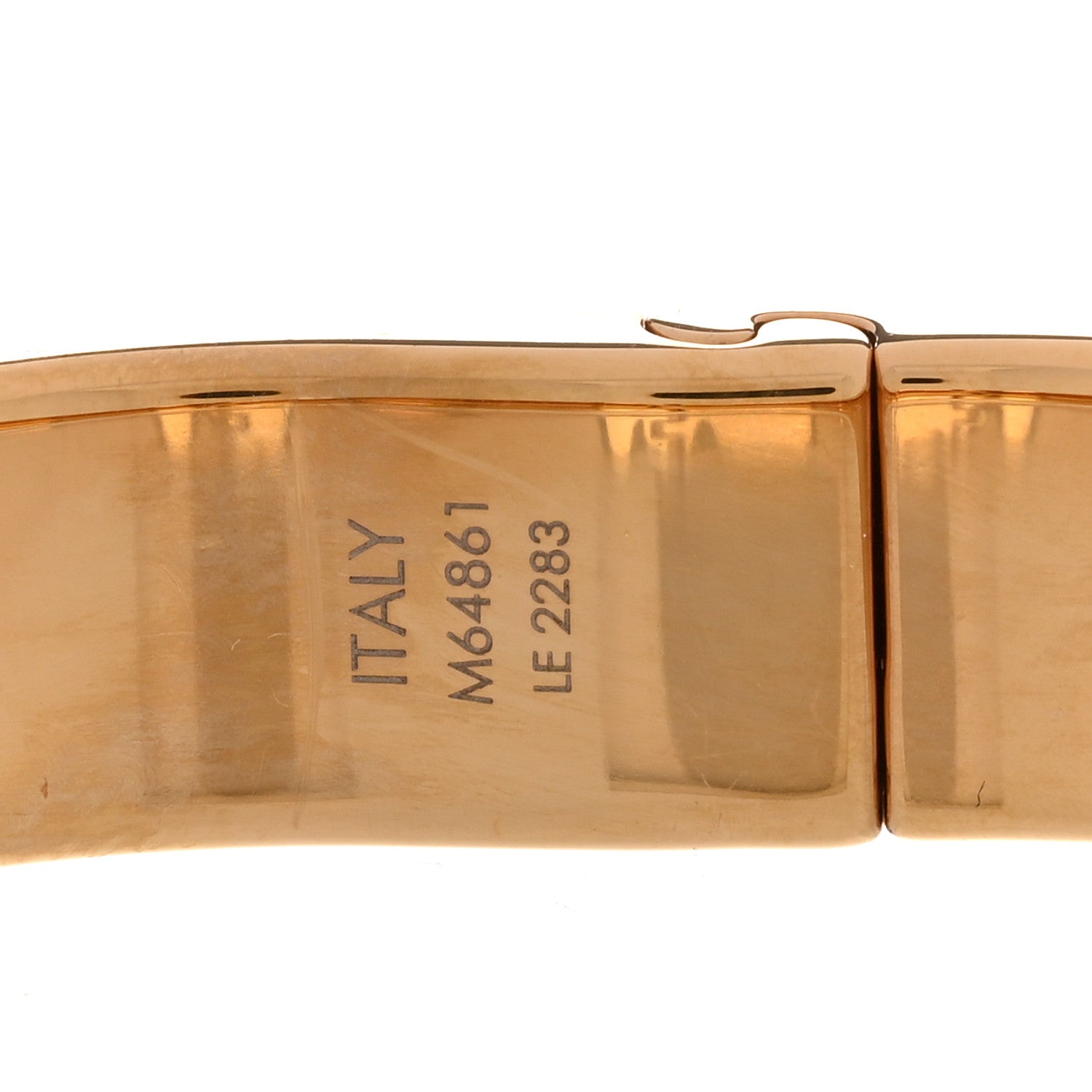 Brass Crystal Monogram Nanogram Strass Cuff M Gold