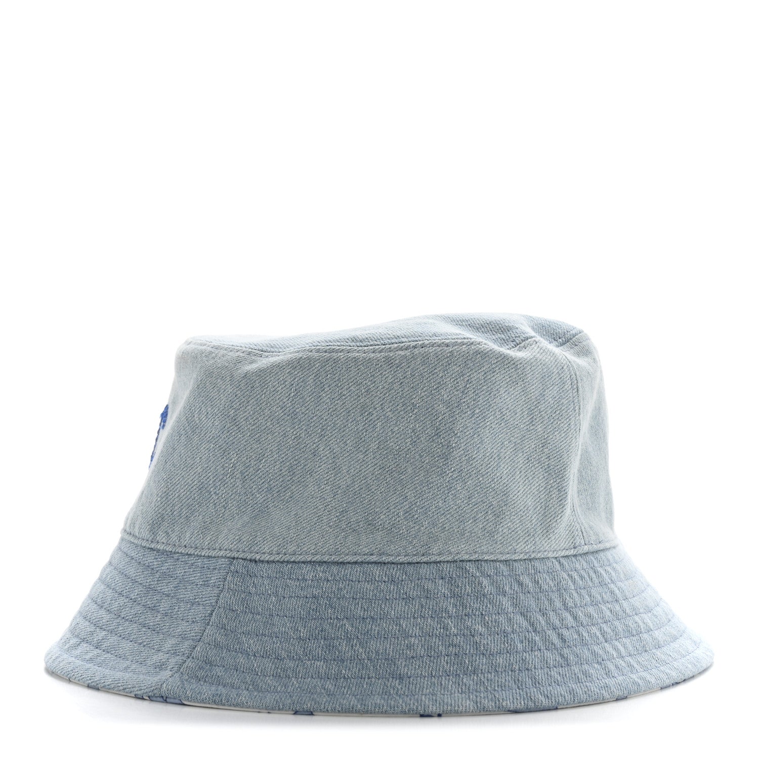 Denim Sequin Reversible Bucket Hat Blue