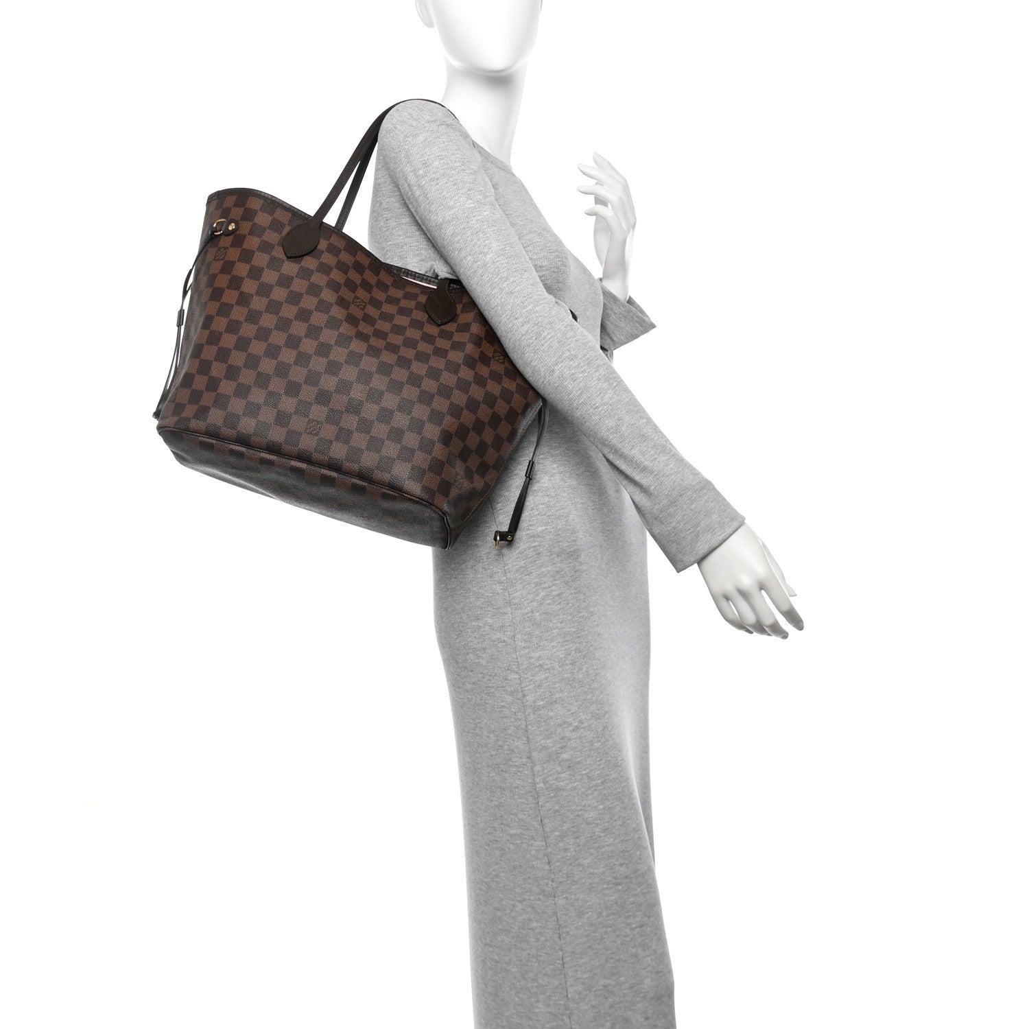 Damier Ebene Neo Neverfull MM Rose Ballerine
