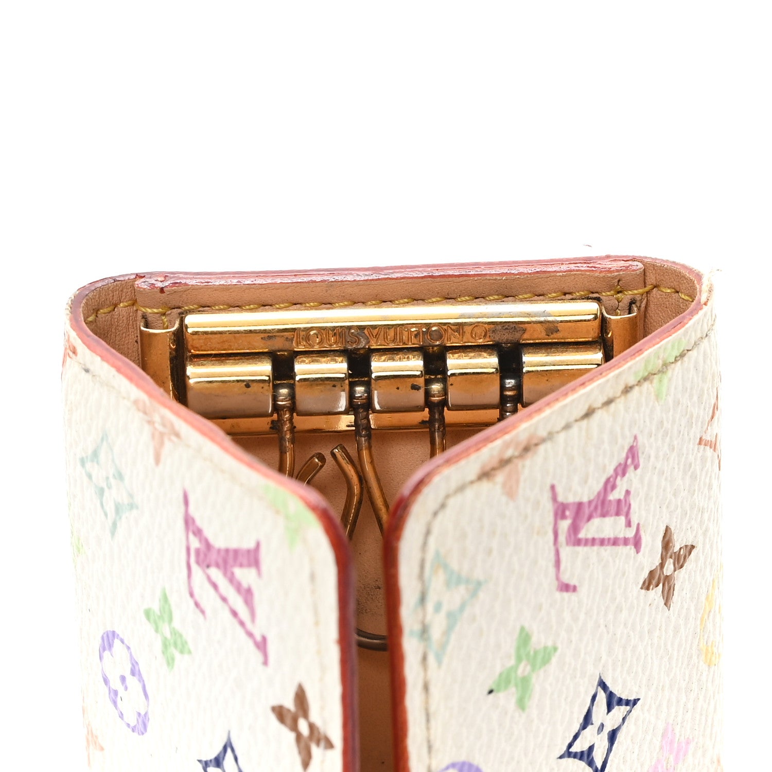 Monogram Multicolor Multicles 4 Key Holder White