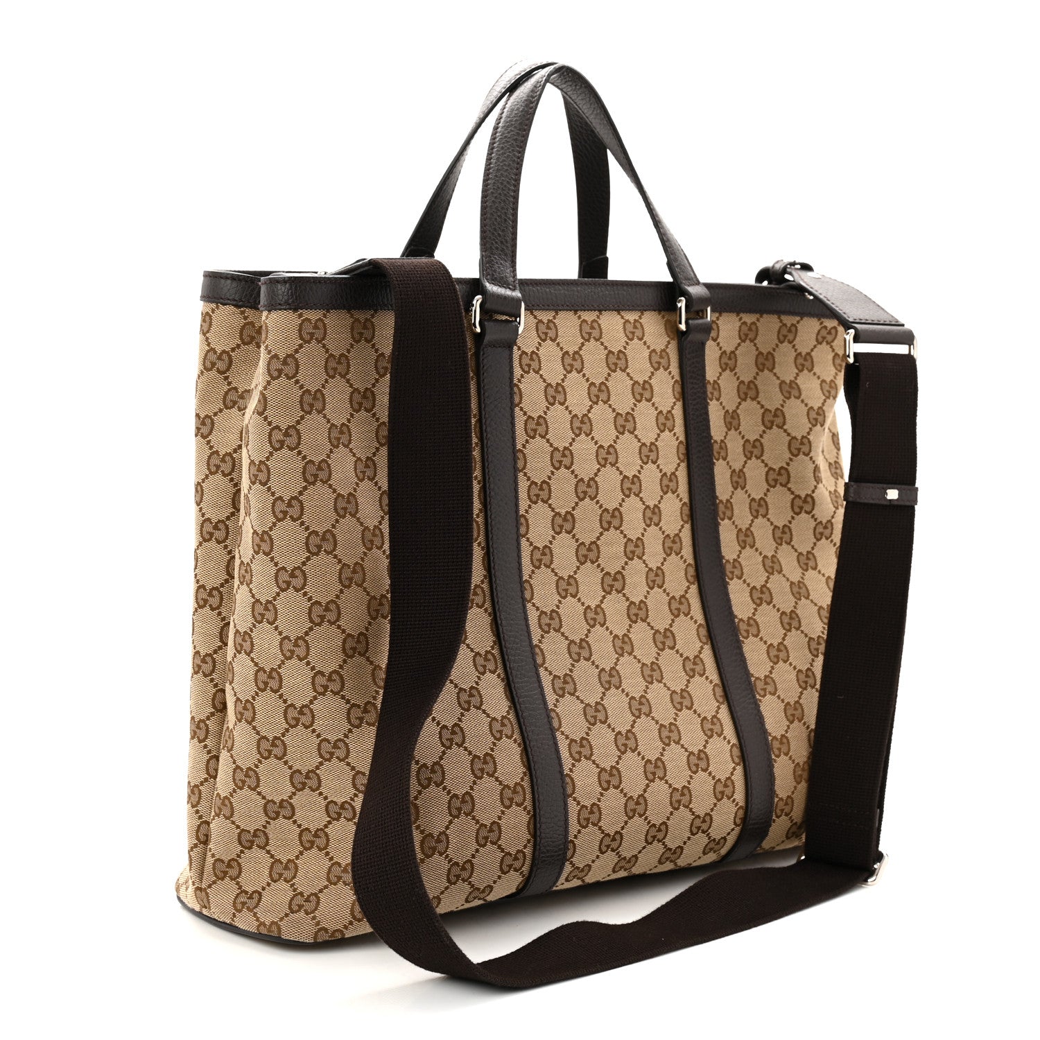 GG Monogram Large Joy Tote Bag Dark Brown