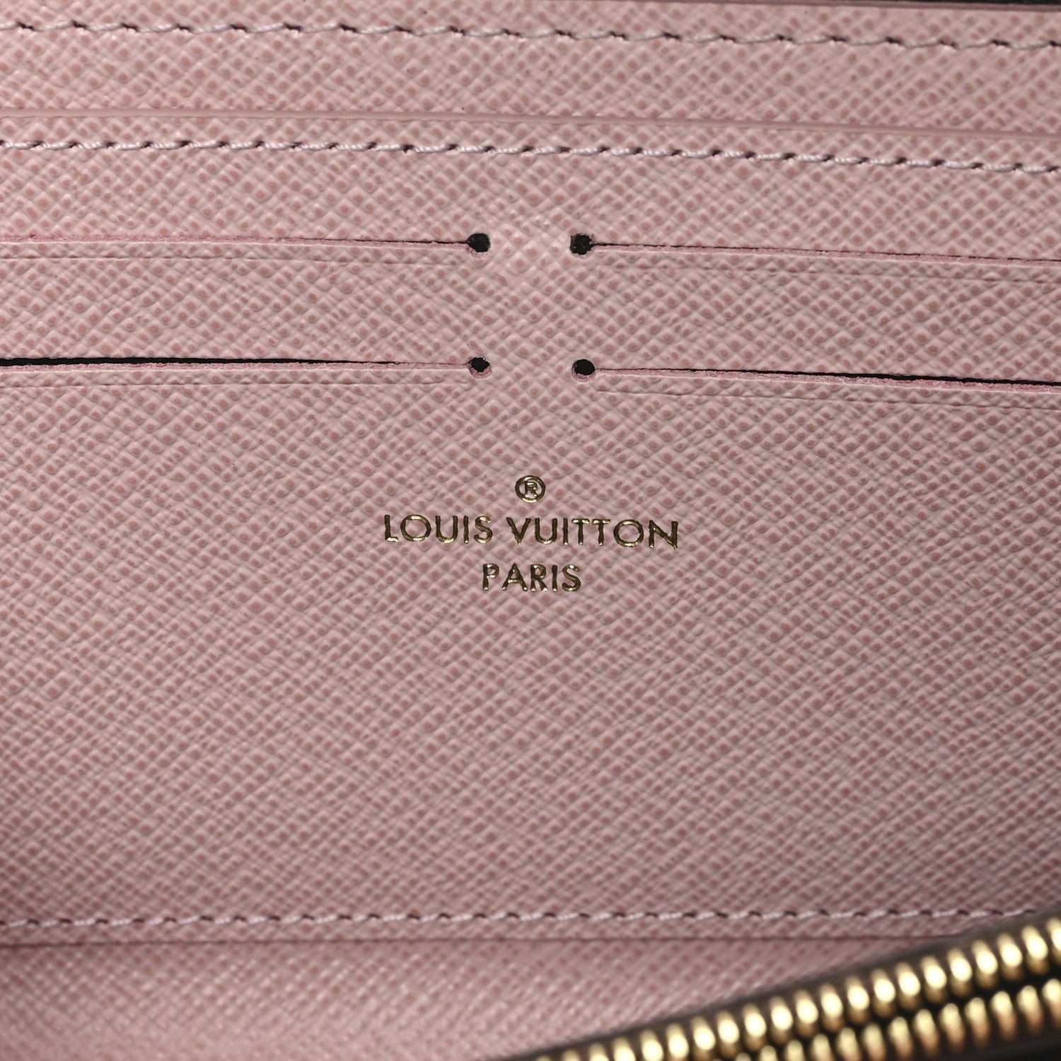 Monogram Clemence Wallet Rose Ballerine