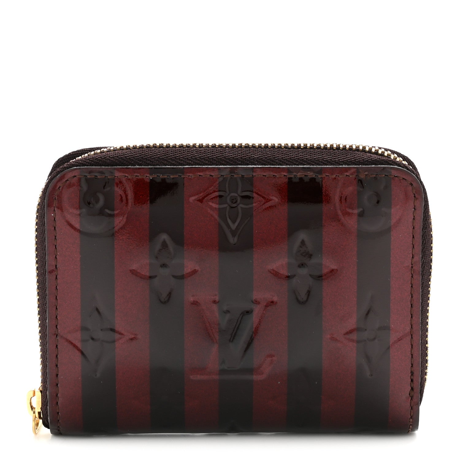 Vernis Rayures Zippy Coin Purse Amarante