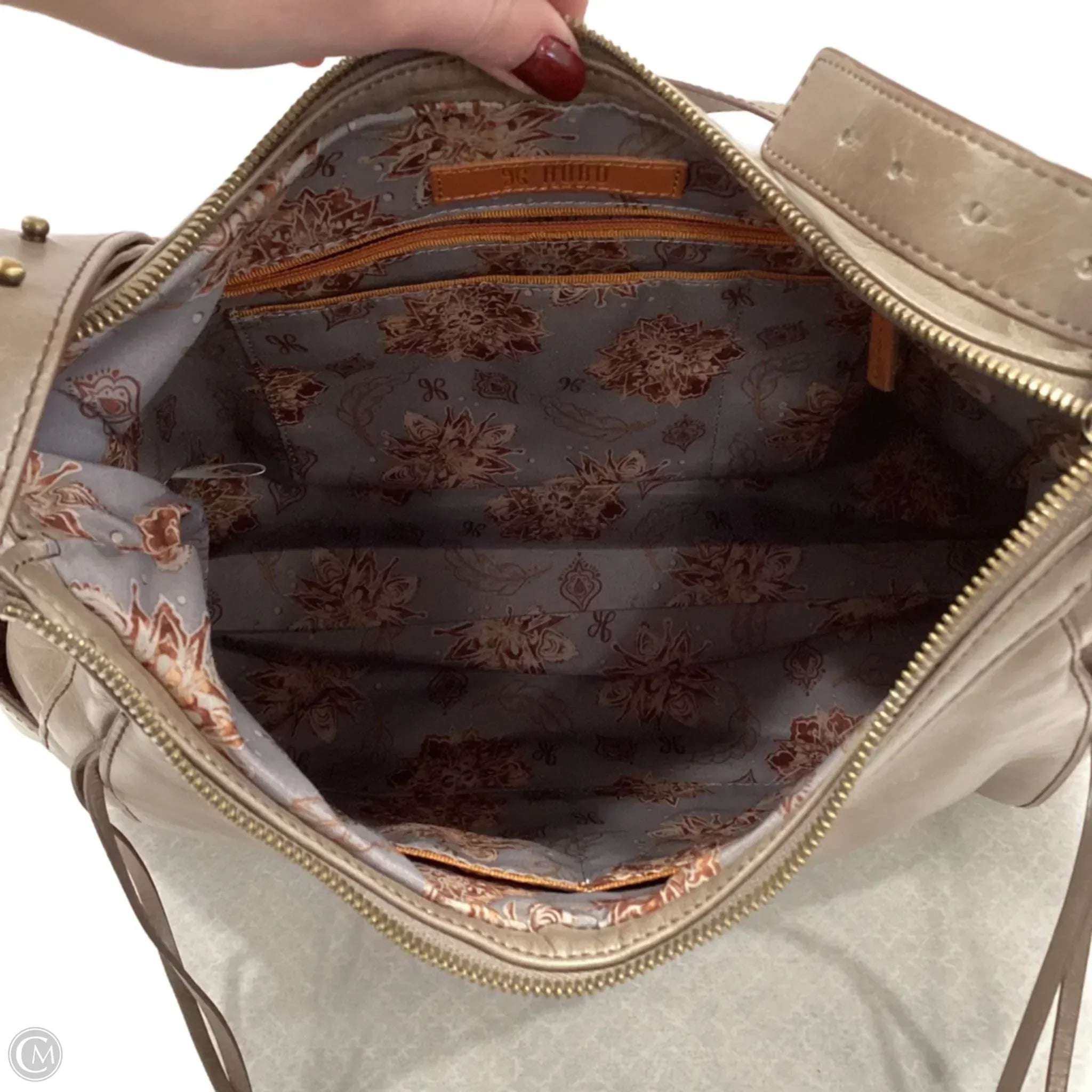 Handbag Leather By Hobo Intl, Size: Medium