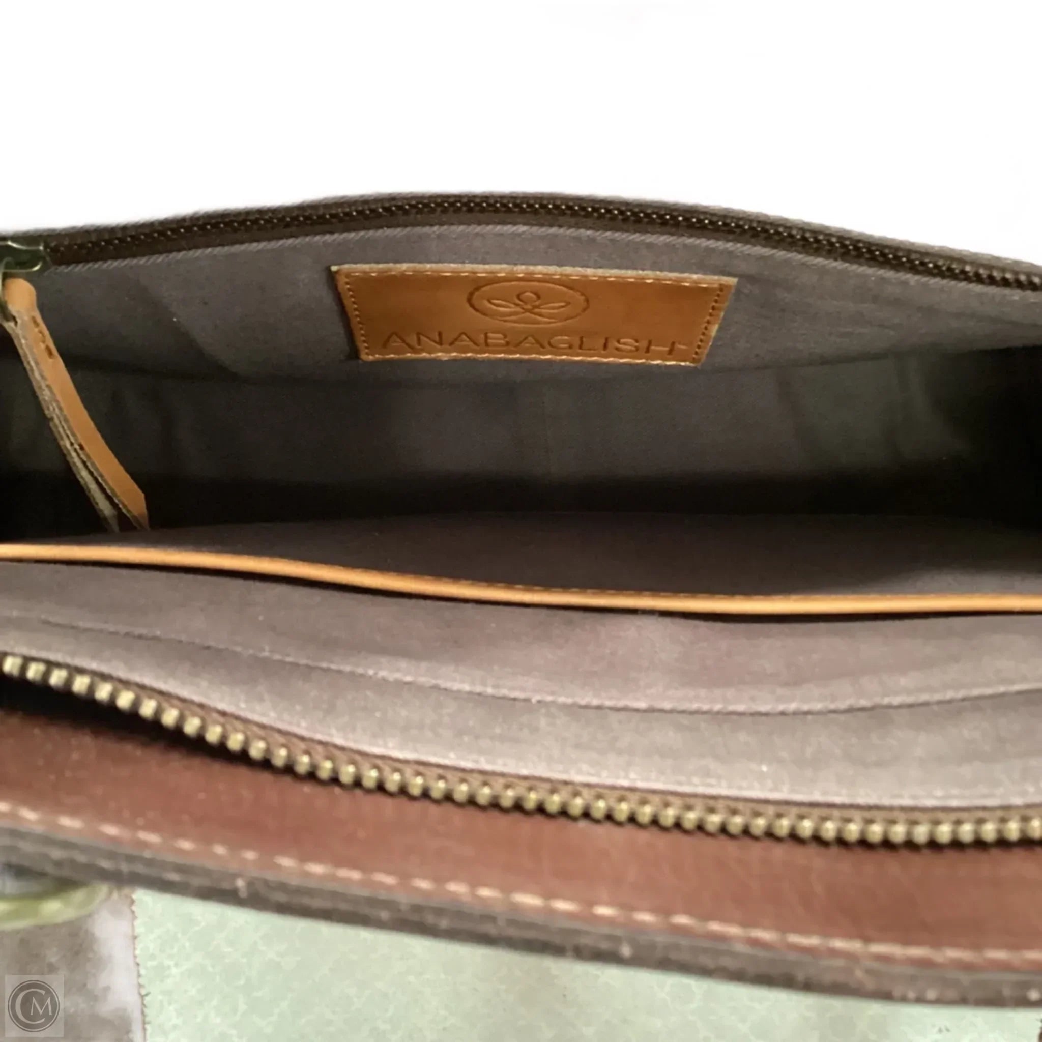 Handbag Leather By Anabaglish, Size: Large
