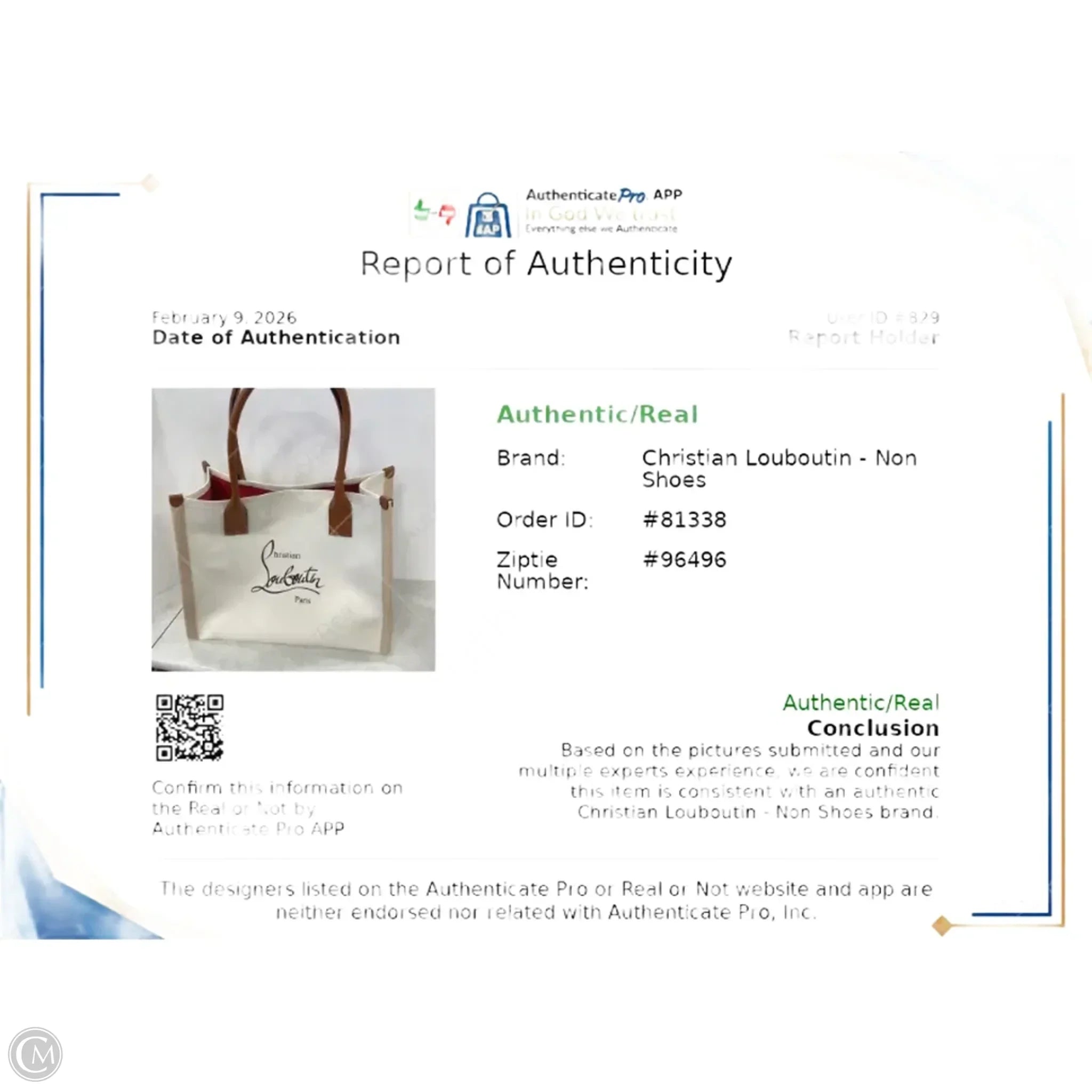 Tote Luxury Designer By Christian Louboutin, Size: Large