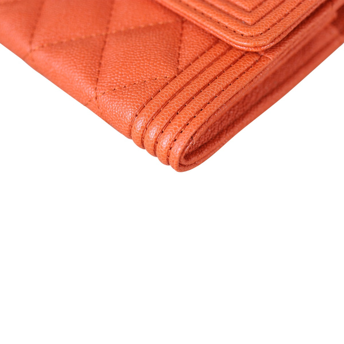 Chanel Boy Compact Wallet | Orange