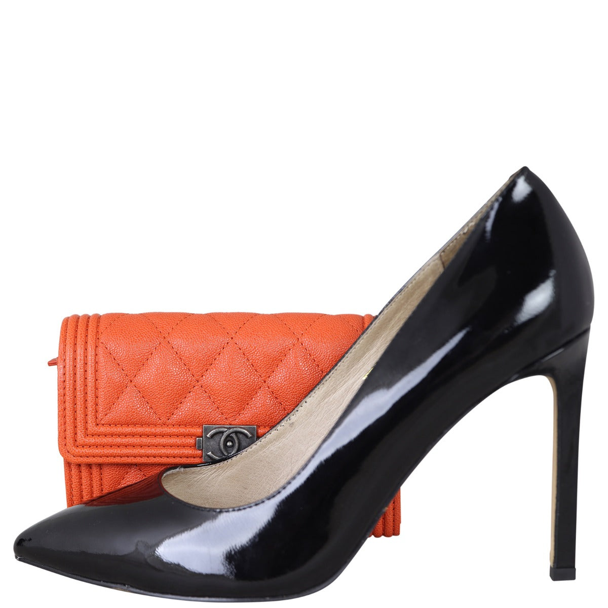 Chanel Boy Compact Wallet | Orange