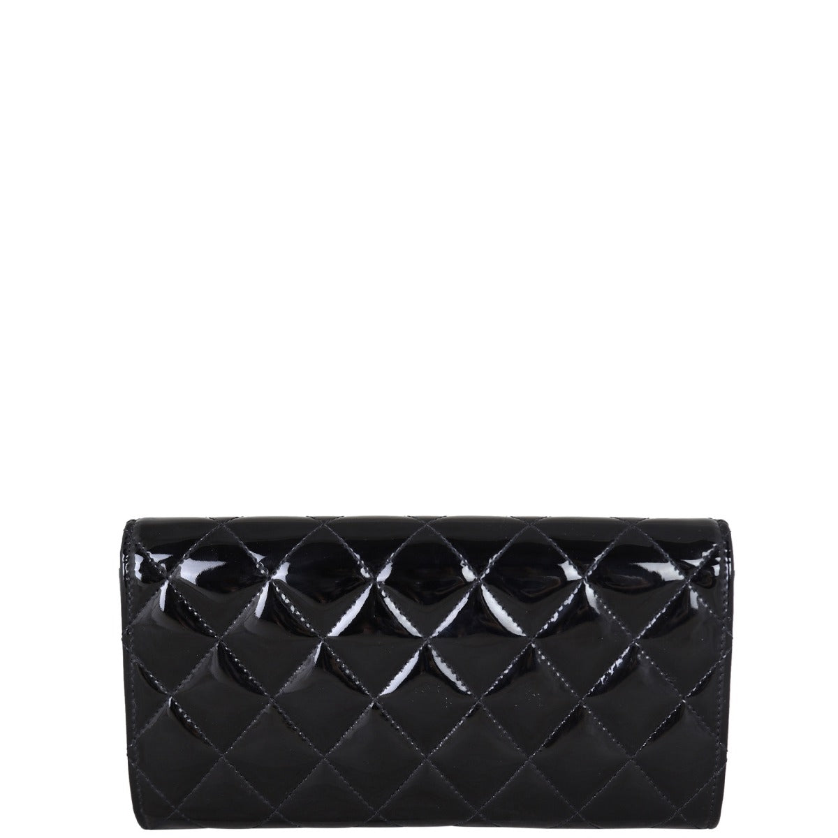 Chanel Classic Flap Long Wallet Patent | Silver Hardware