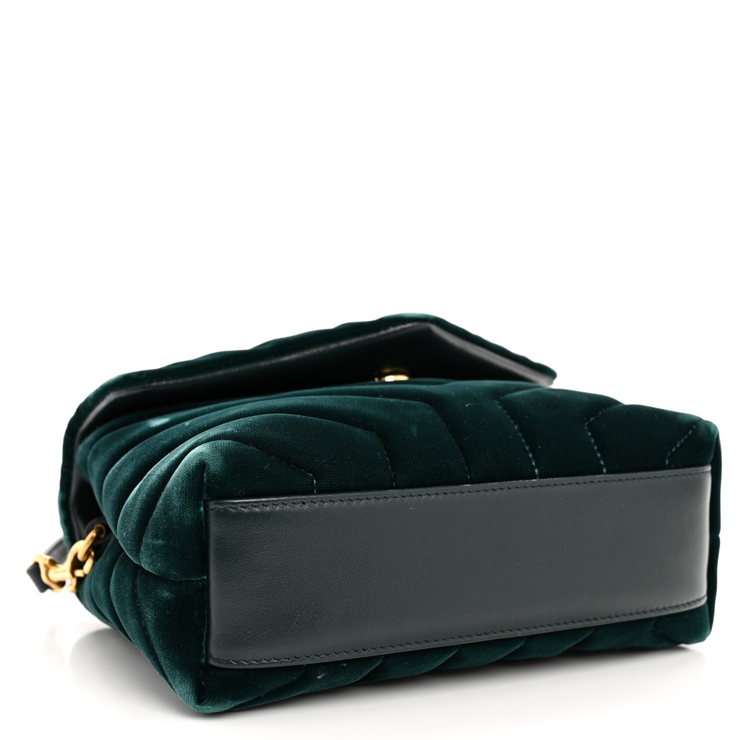 Velvet Y Quilted Monogram Toy Loulou Chain Satchel Dark Ottanio