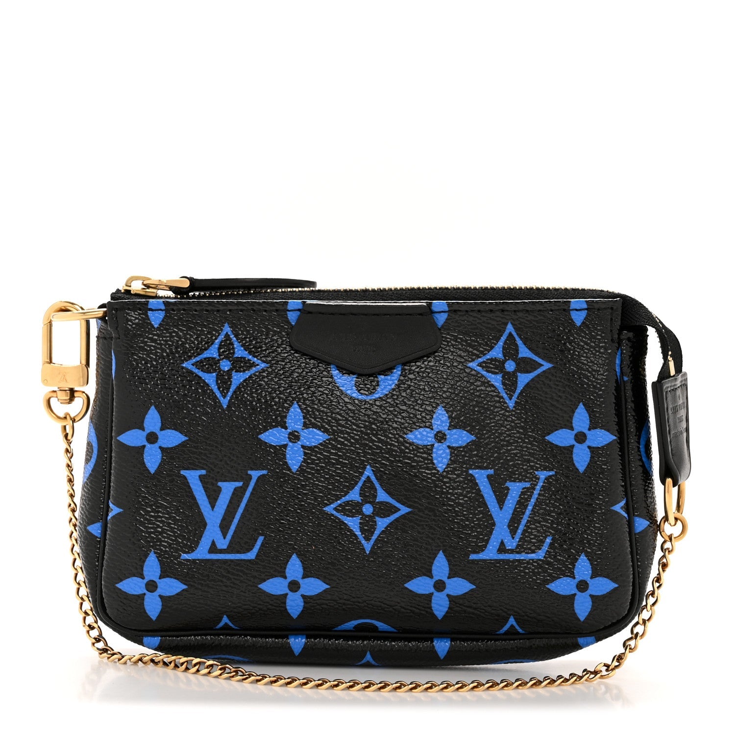 Colored Monogram Mini Pochette Accessories Blue Black